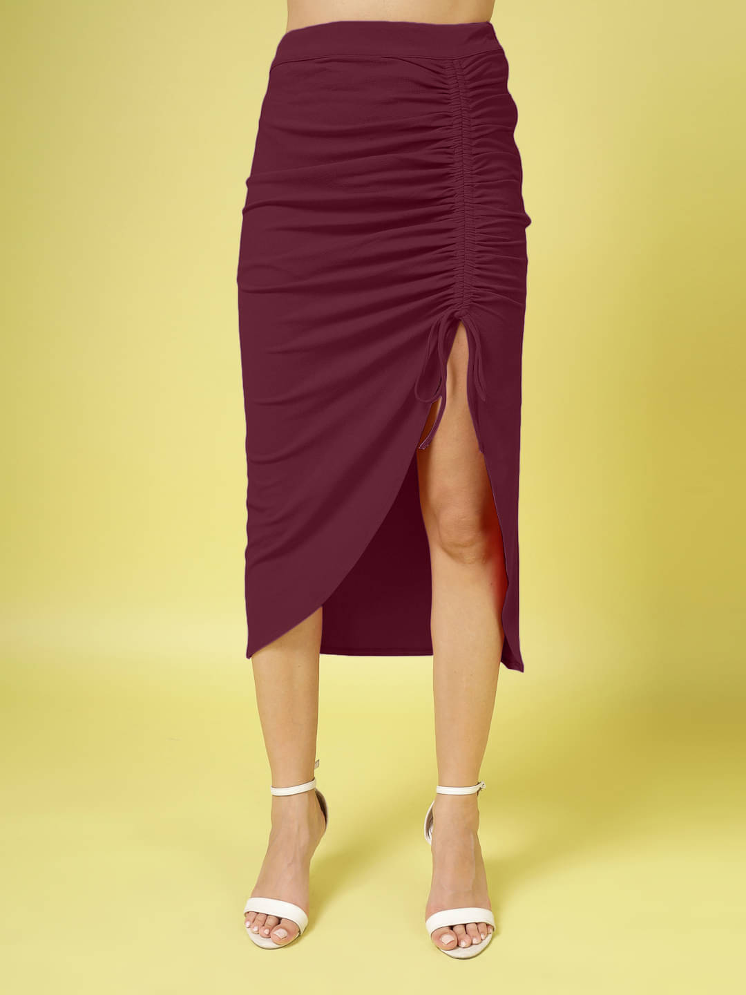Oomph! Purple Polyester Women's Flared Skirt ( Pack of 1 ) Oomph! Purple Polyester Women's Flared Skirt ( Pack of 1 )