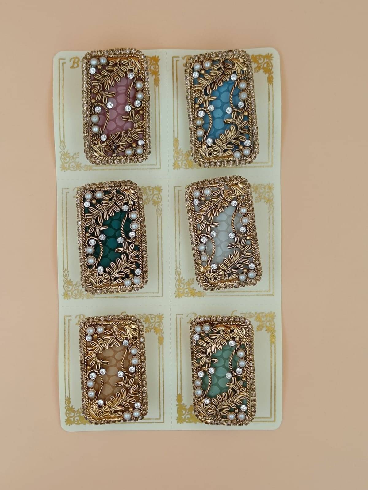 Padmawati Multicolor Brooches & Saree Pins ( Pack of 6 ) Padmawati Multicolor Brooches & Saree Pins ( Pack of 6 )