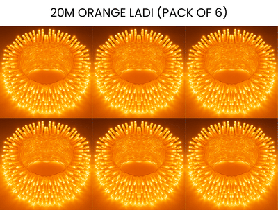     			SPARKWORLD Orange 20M String Light ( Pack of 6 )