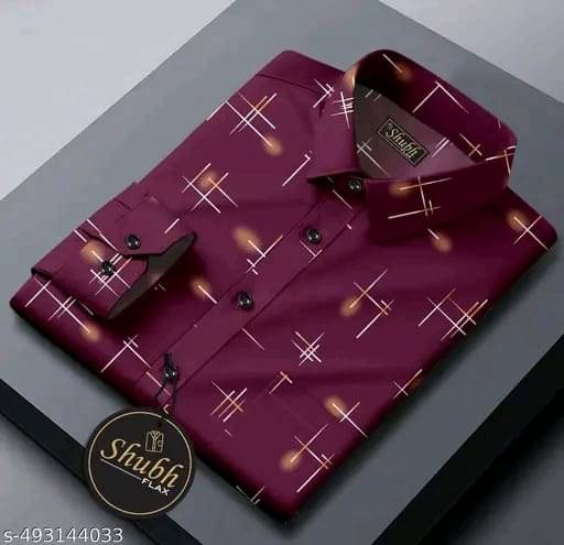Sangani Poly Cotton Regular Fit Printed Full Sleeves Men's Casual Shirt - Maroon ( Pack of 1 ) Sangani Poly Cotton Regular Fit Printed Full Sleeves Men's Casual Shirt - Maroon ( Pack of 1 )