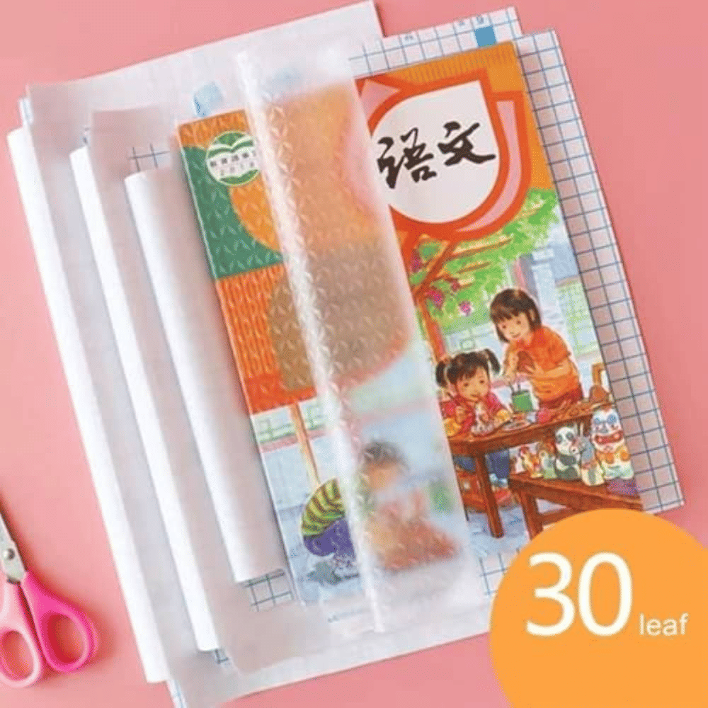     			Self Adhesive Book Cover Transparent [30 Pcs – 3 Different Sizes – 10 Each] | Waterproof, Clear Book Cover Film for School Textbooks, Notebooks, Office Files | Easy to Apply & Residue-Free