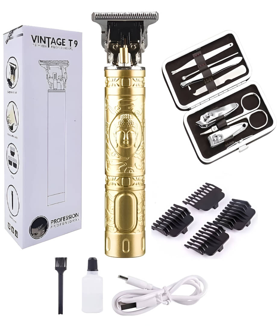     			VTHIN TRIMMER+7PC KIT Yellow Cordless Beard Trimmer With 120 minutes Runtime