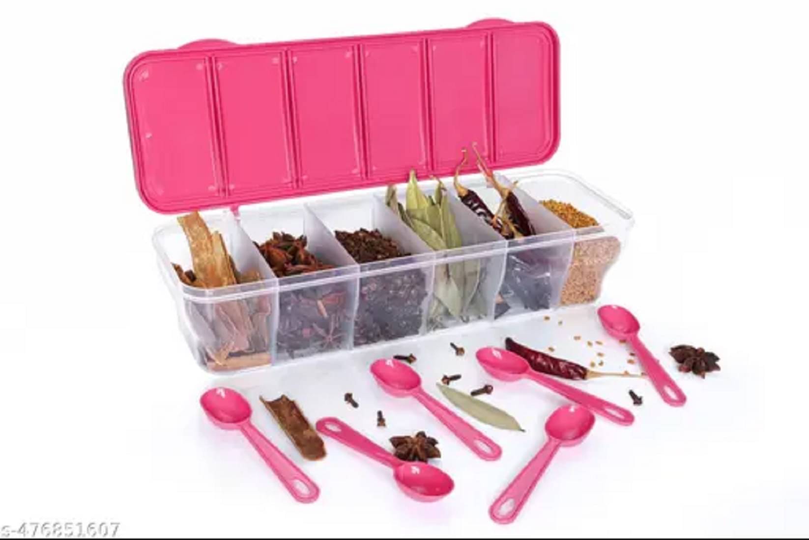     			Weizny Plastic Pink Spice Container ( Set of 1 )