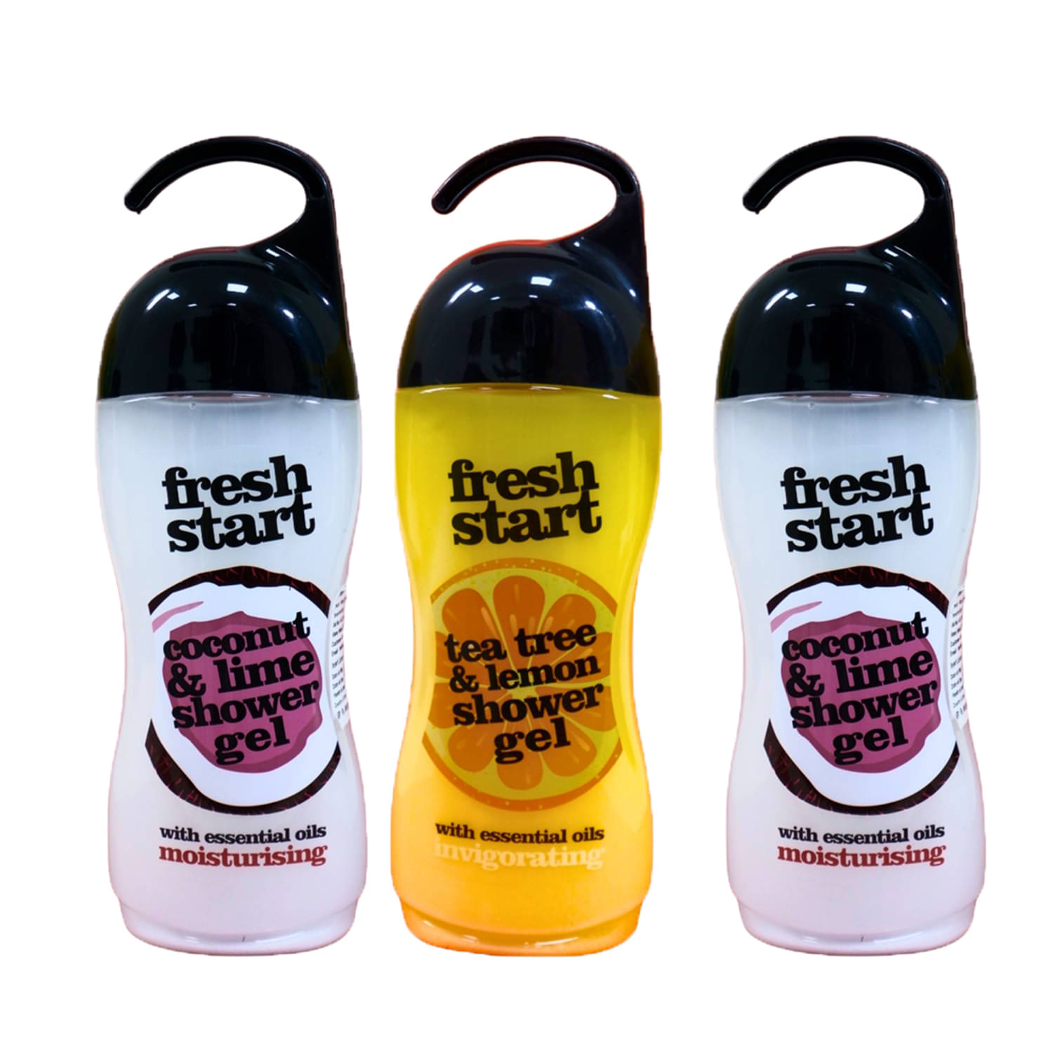     			Xpel Fresh Start Coconut Lime, Tea Tree Lemon And Coconut Lime Body Wash 400ml Each (Pack of 3)