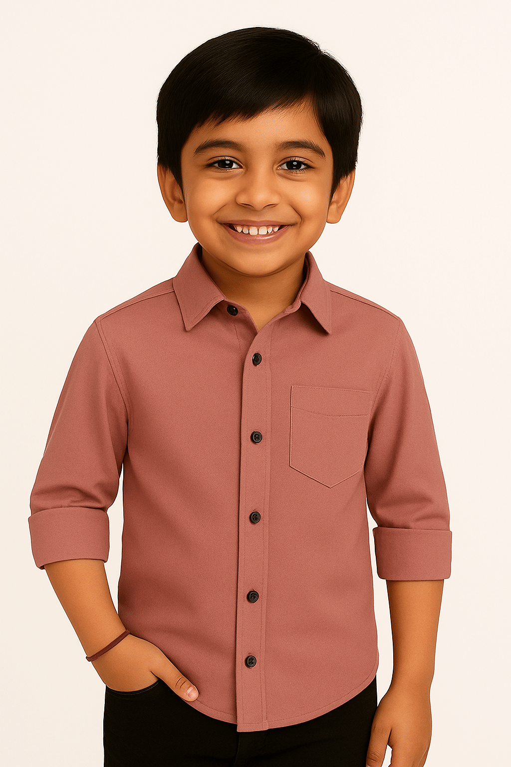 ZAKAR STYLE Pack of 1 Boys Cotton Blend Full Sleeves Shirt ( Peach ) ZAKAR STYLE Pack of 1 Boys Cotton Blend Full Sleeves Shirt ( Peach )