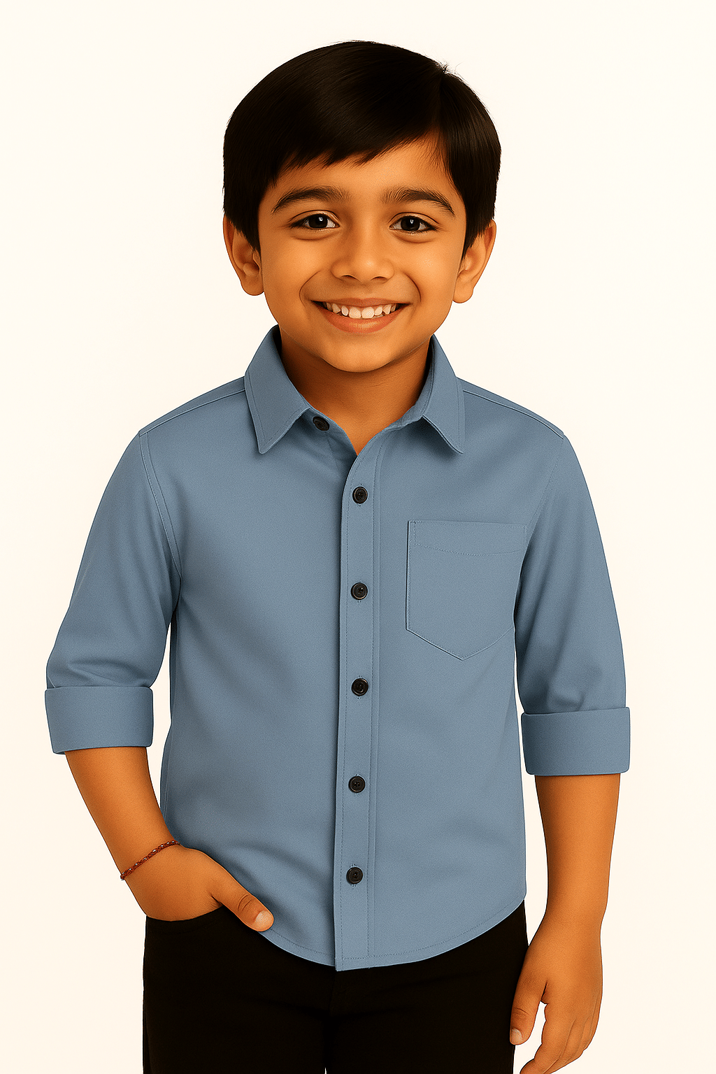 ZAKAR STYLE Pack of 1 Boys Cotton Blend Full Sleeves Shirt ( Sky Blue ) ZAKAR STYLE Pack of 1 Boys Cotton Blend Full Sleeves Shirt ( Sky Blue )