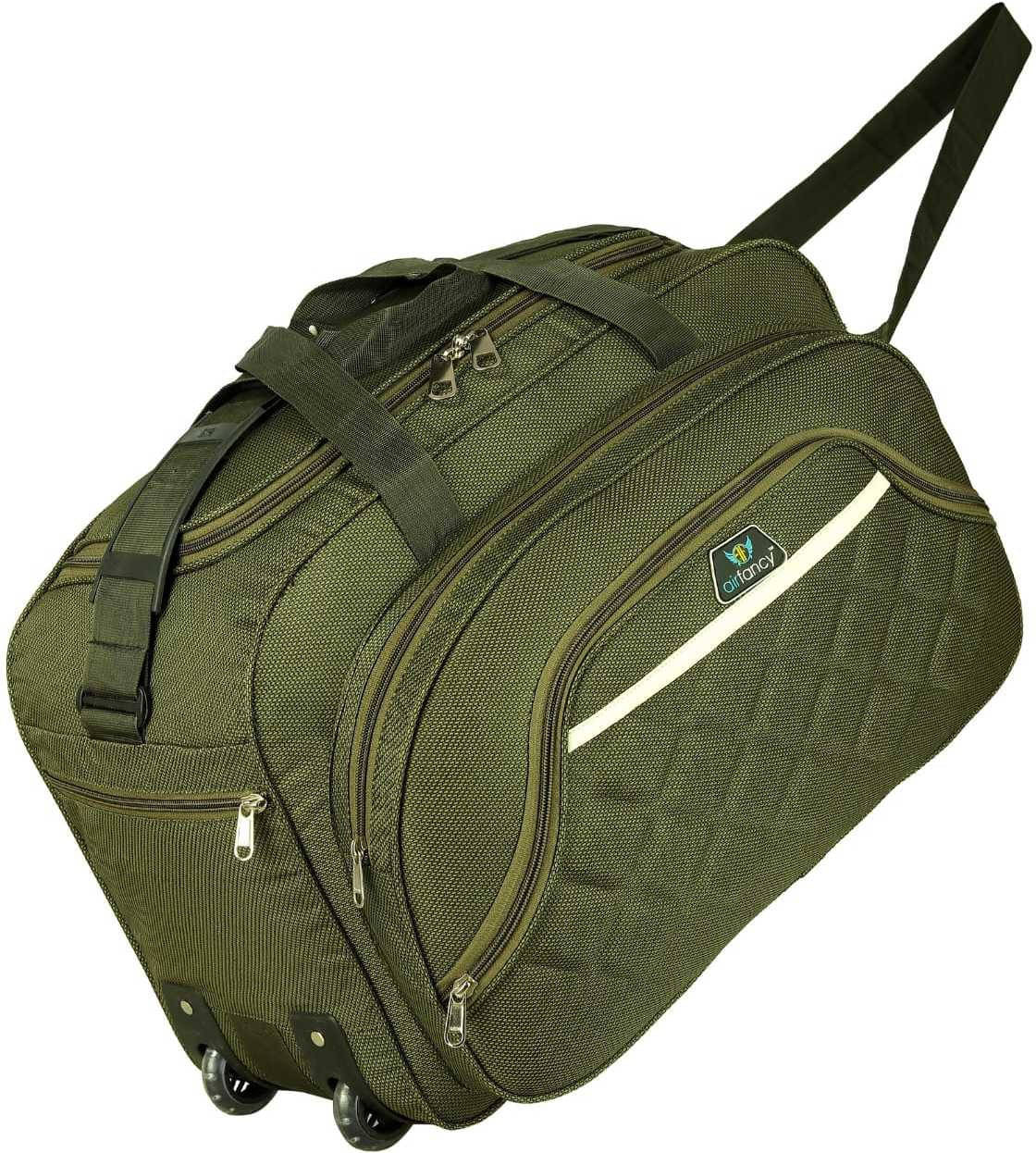     			airfnacy 30 Ltrs Green Polyester Duffle Bag