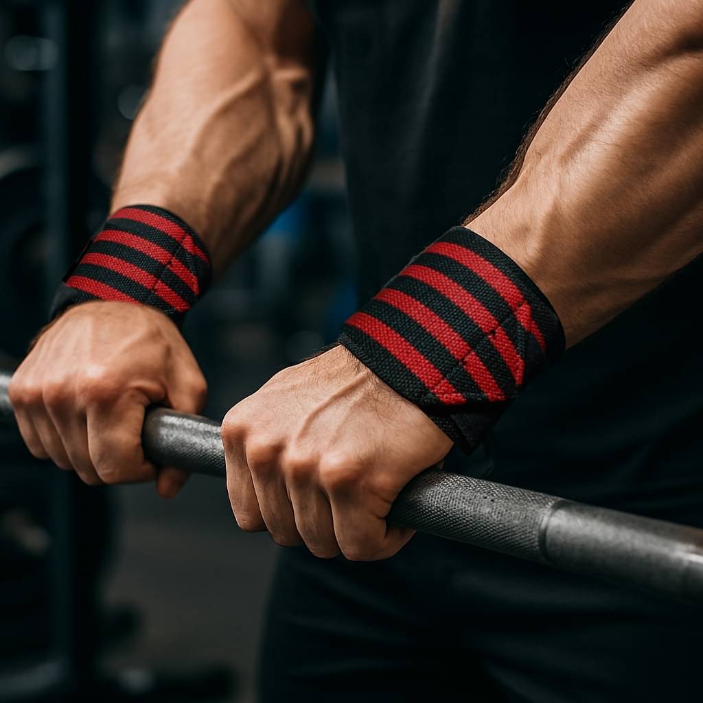gym Black Cotton Wrist Wrap ( Pack of 2 ) gym Black Cotton Wrist Wrap ( Pack of 2 )