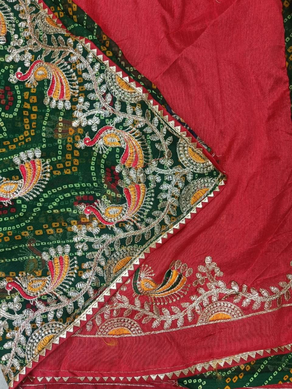     			supalee Tex Georgette Printed Regular Saree With Unstitched Blouse Piece ( Green )