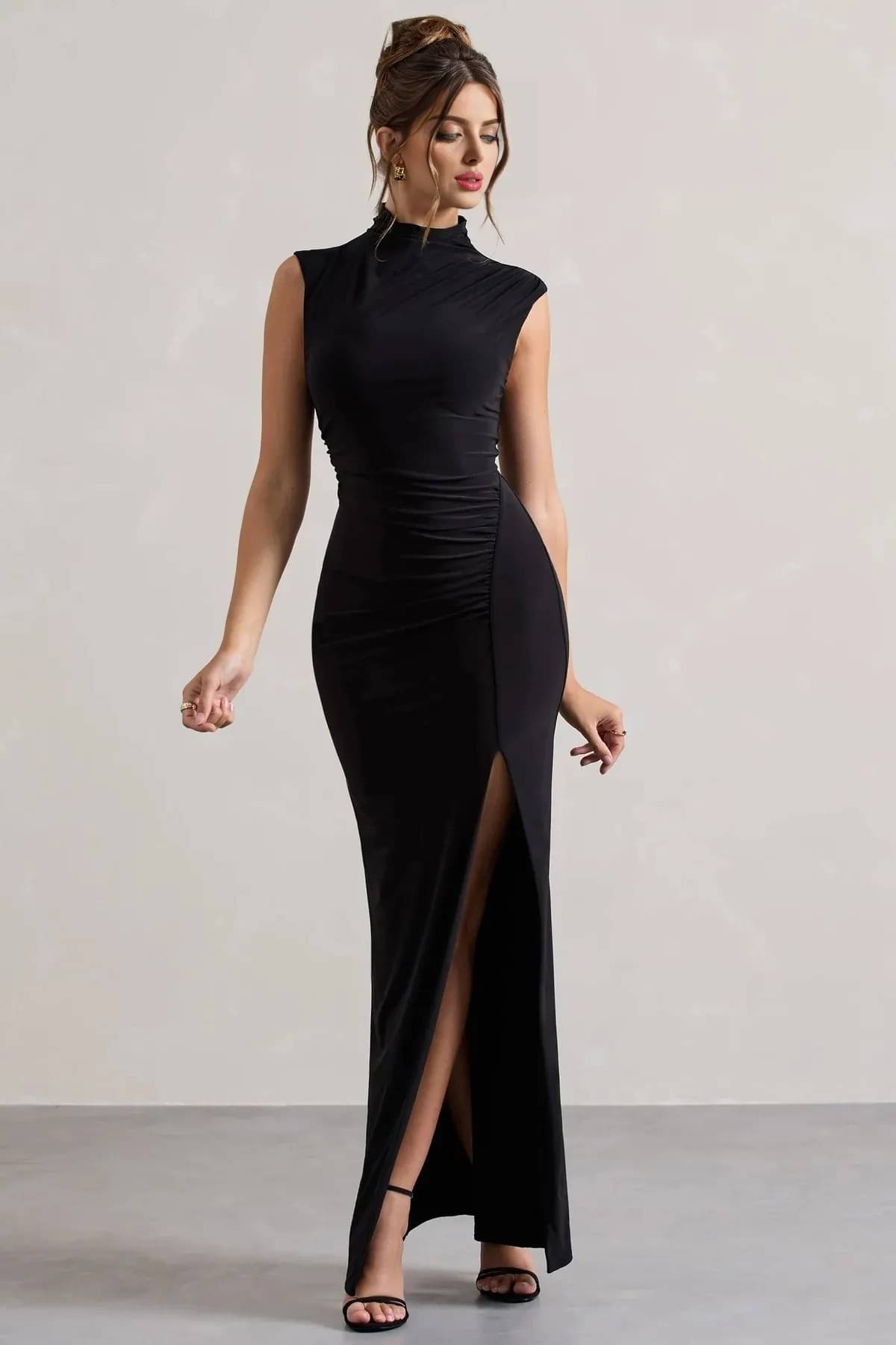 wanquila Women Lycra Solid Bodycon Dress ( Black ) wanquila Women Lycra Solid Bodycon Dress ( Black )