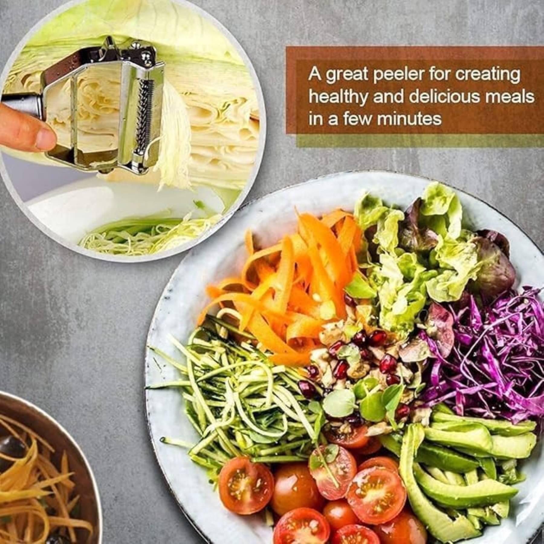 2-in-1 Julienne Vegetable Peeler & Slicer 2-in-1 Julienne Vegetable Peeler & Slicer
