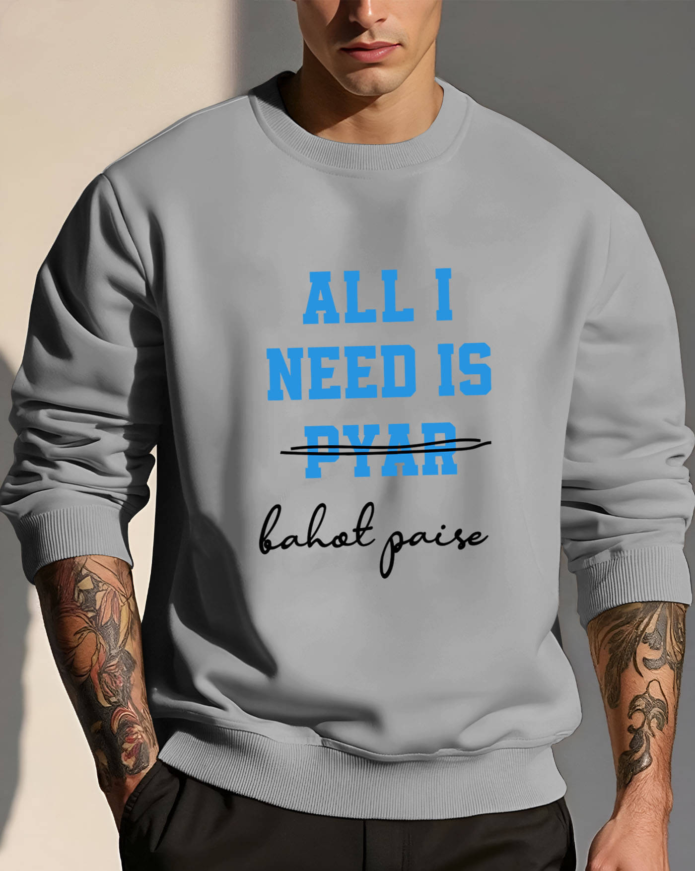 AUSK Fleece Round Neck Men's Sweatshirt - Grey ( Pack of 1 ) AUSK Fleece Round Neck Men's Sweatshirt - Grey ( Pack of 1 )