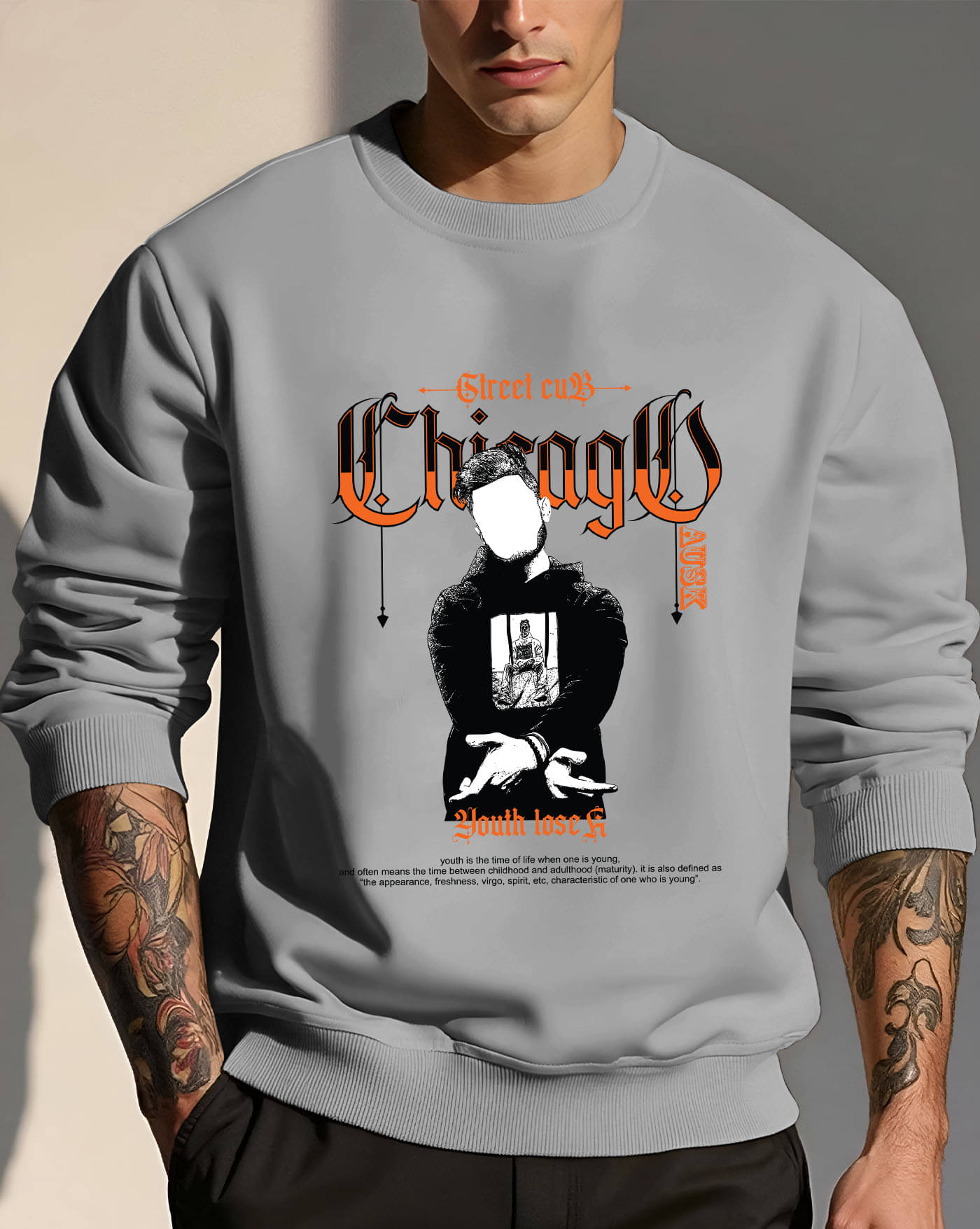 AUSK Fleece Round Neck Men's Sweatshirt - Grey ( Pack of 1 )     			AUSK Fleece Round Neck Men's Sweatshirt - Grey ( Pack of 1 )