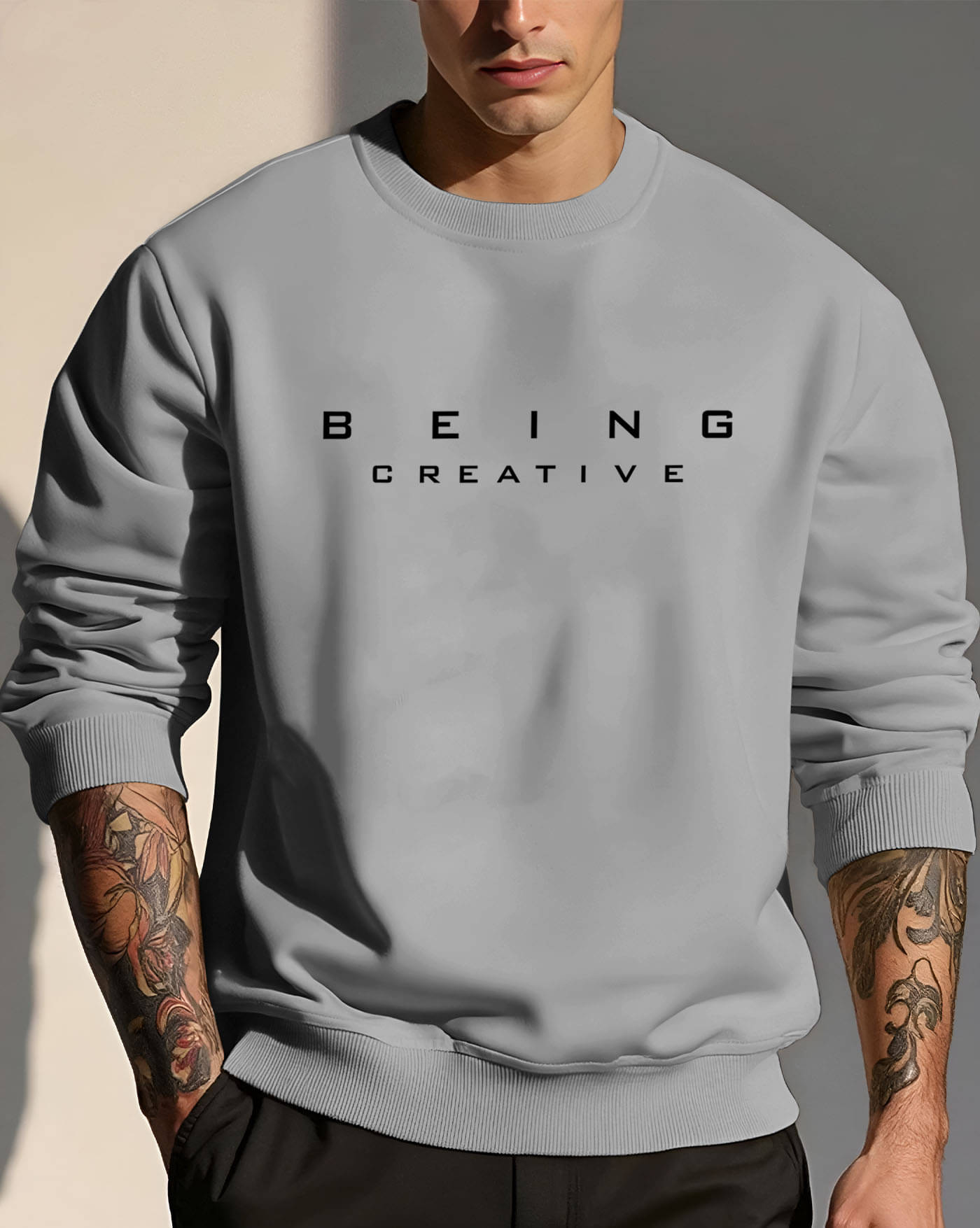 AUSK Fleece Round Neck Men's Sweatshirt - Grey ( Pack of 1 ) AUSK Fleece Round Neck Men's Sweatshirt - Grey ( Pack of 1 )