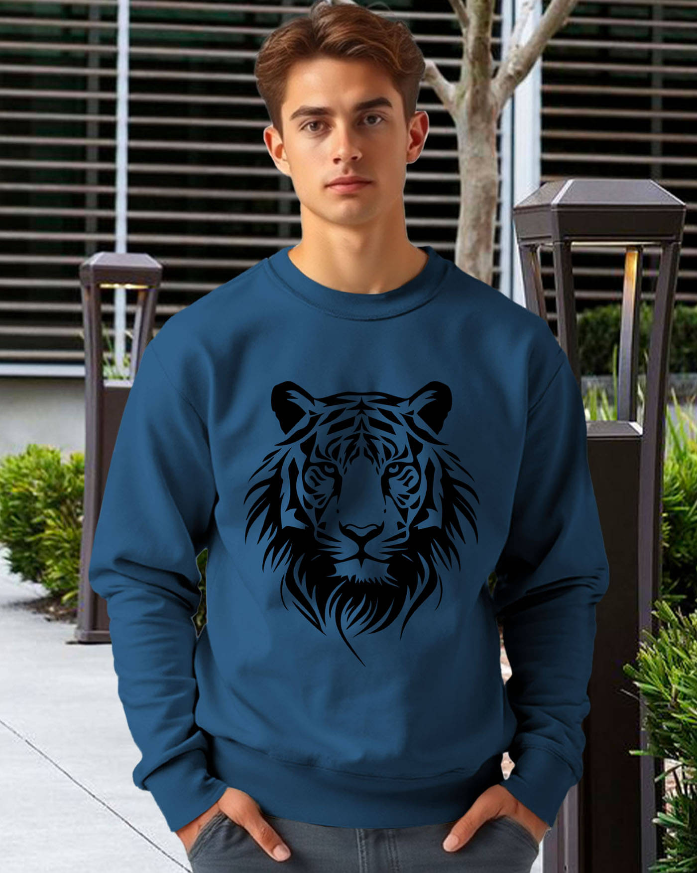 AUSK Fleece Round Neck Men's Sweatshirt - Teal Blue ( Pack of 1 )     			AUSK Fleece Round Neck Men's Sweatshirt - Teal Blue ( Pack of 1 )