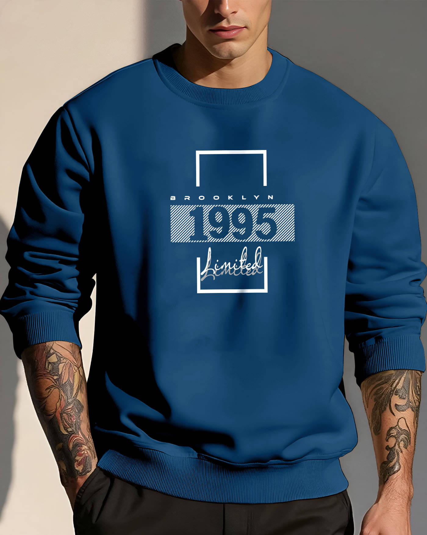 AUSK Fleece Round Neck Men's Sweatshirt - Teal Blue ( Pack of 1 ) AUSK Fleece Round Neck Men's Sweatshirt - Teal Blue ( Pack of 1 )