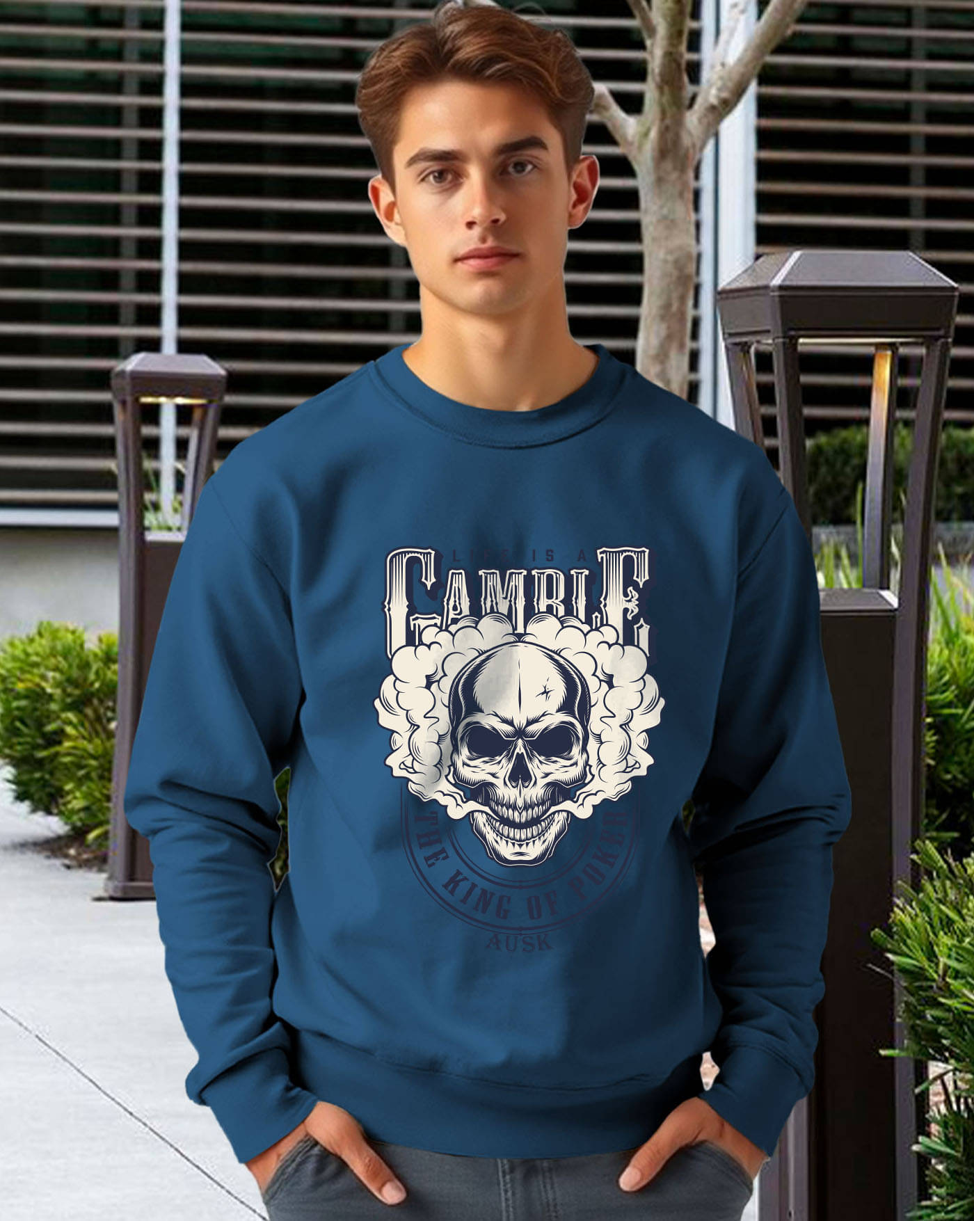 AUSK Fleece Round Neck Men's Sweatshirt - Teal Blue ( Pack of 1 ) AUSK Fleece Round Neck Men's Sweatshirt - Teal Blue ( Pack of 1 )