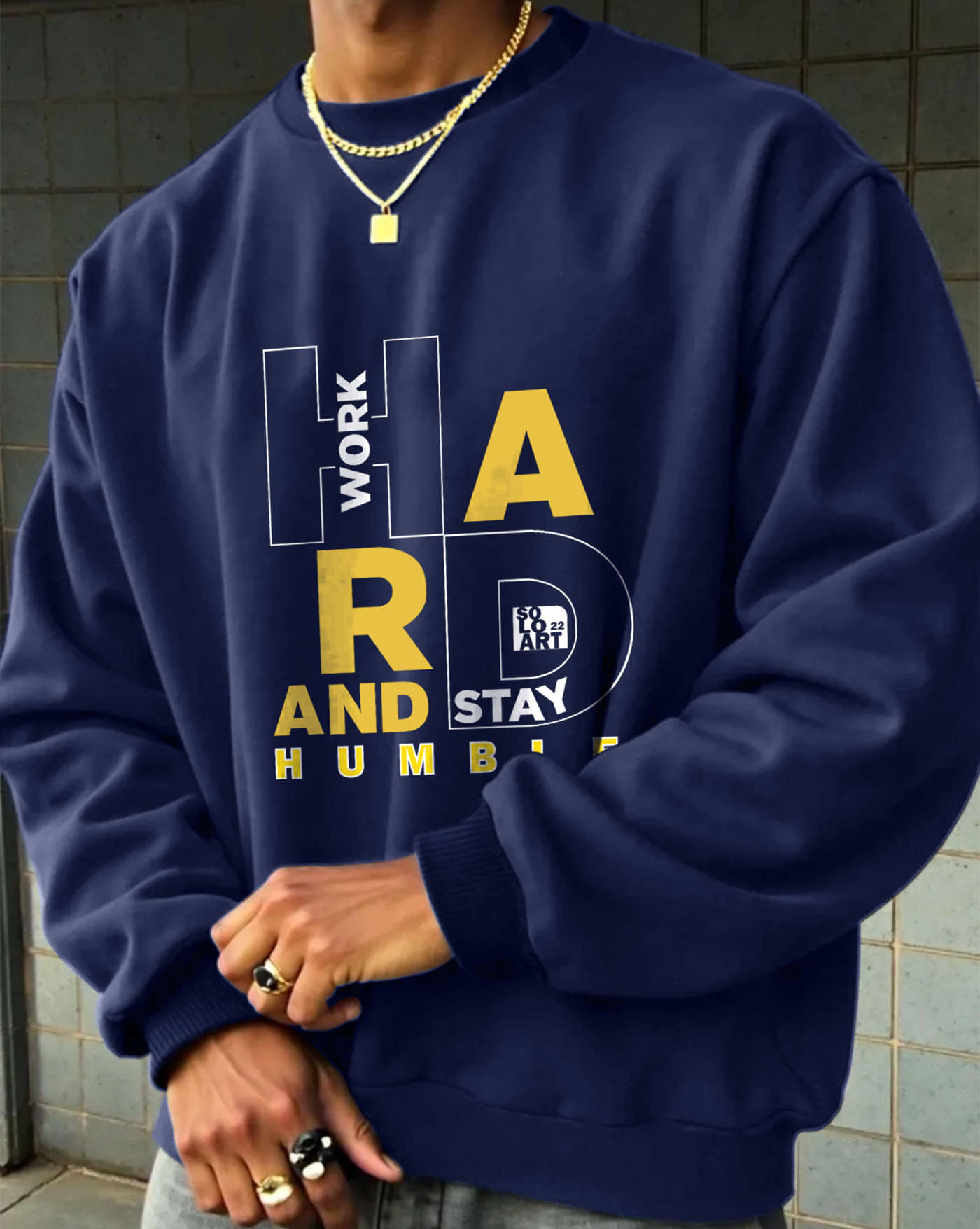     			AUSK Fleece Round Neck Men's Sweatshirt - Blue ( Pack of 1 )