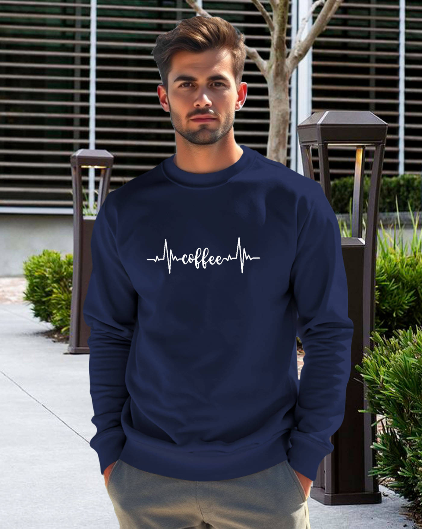     			AUSK Fleece Round Neck Men's Sweatshirt - Blue ( Pack of 1 )