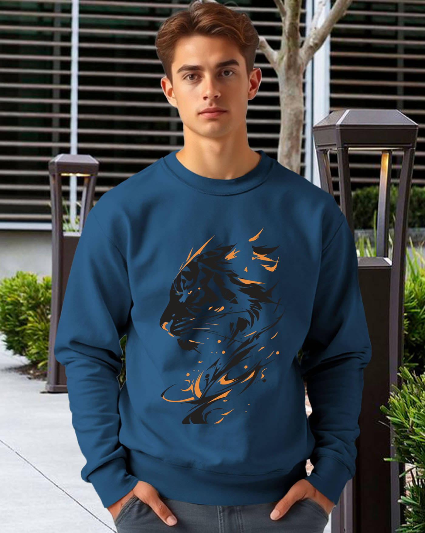 AUSK Fleece Round Neck Men's Sweatshirt - Teal Blue ( Pack of 1 ) AUSK Fleece Round Neck Men's Sweatshirt - Teal Blue ( Pack of 1 )