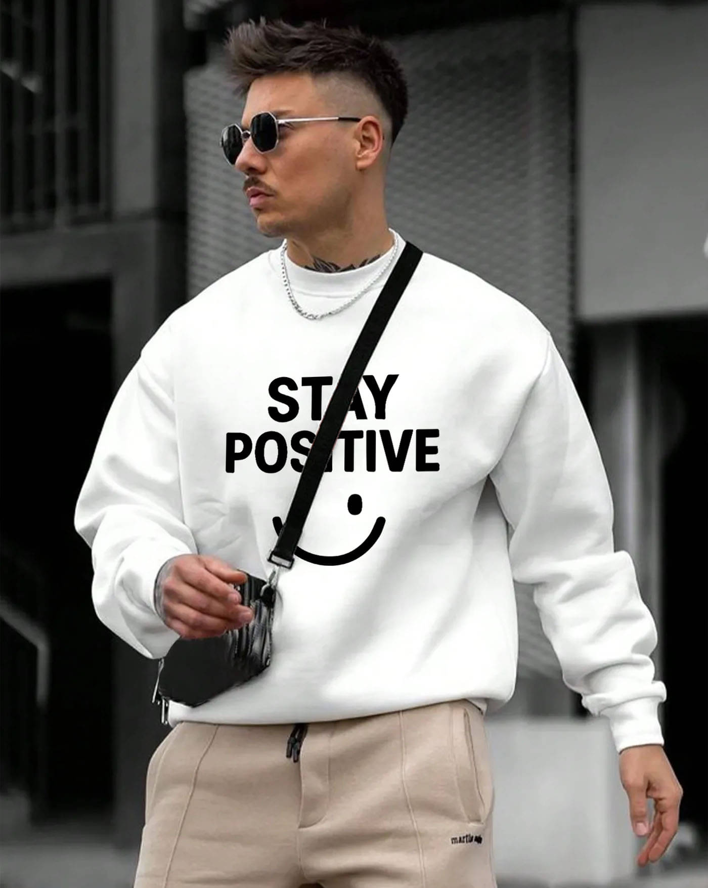 AUSK Fleece Round Neck Men's Sweatshirt - White ( Pack of 1 ) AUSK Fleece Round Neck Men's Sweatshirt - White ( Pack of 1 )