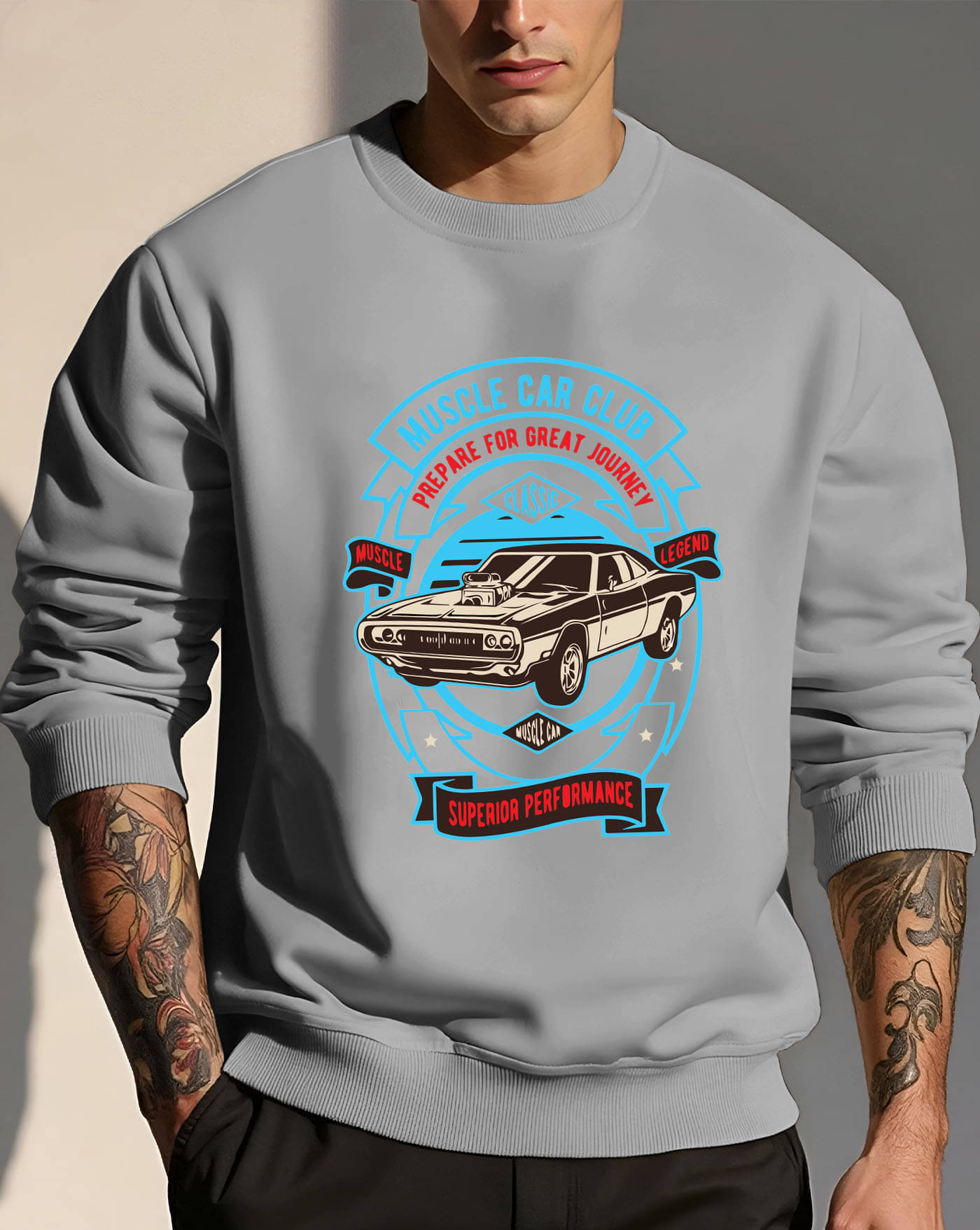     			AUSK Fleece Round Neck Men's Sweatshirt - Grey ( Pack of 1 )