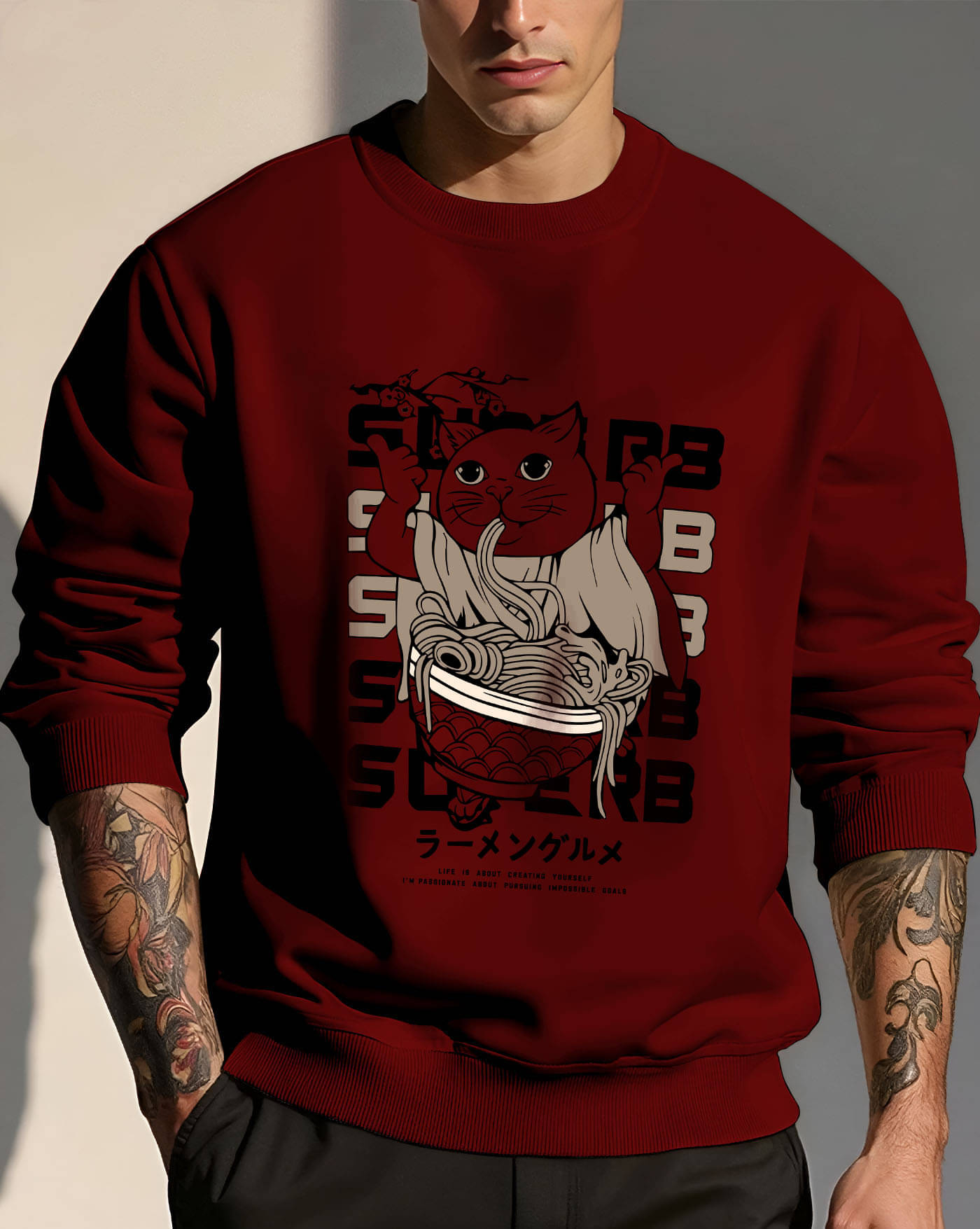 AUSK Fleece Round Neck Men's Sweatshirt - Maroon ( Pack of 1 ) AUSK Fleece Round Neck Men's Sweatshirt - Maroon ( Pack of 1 )