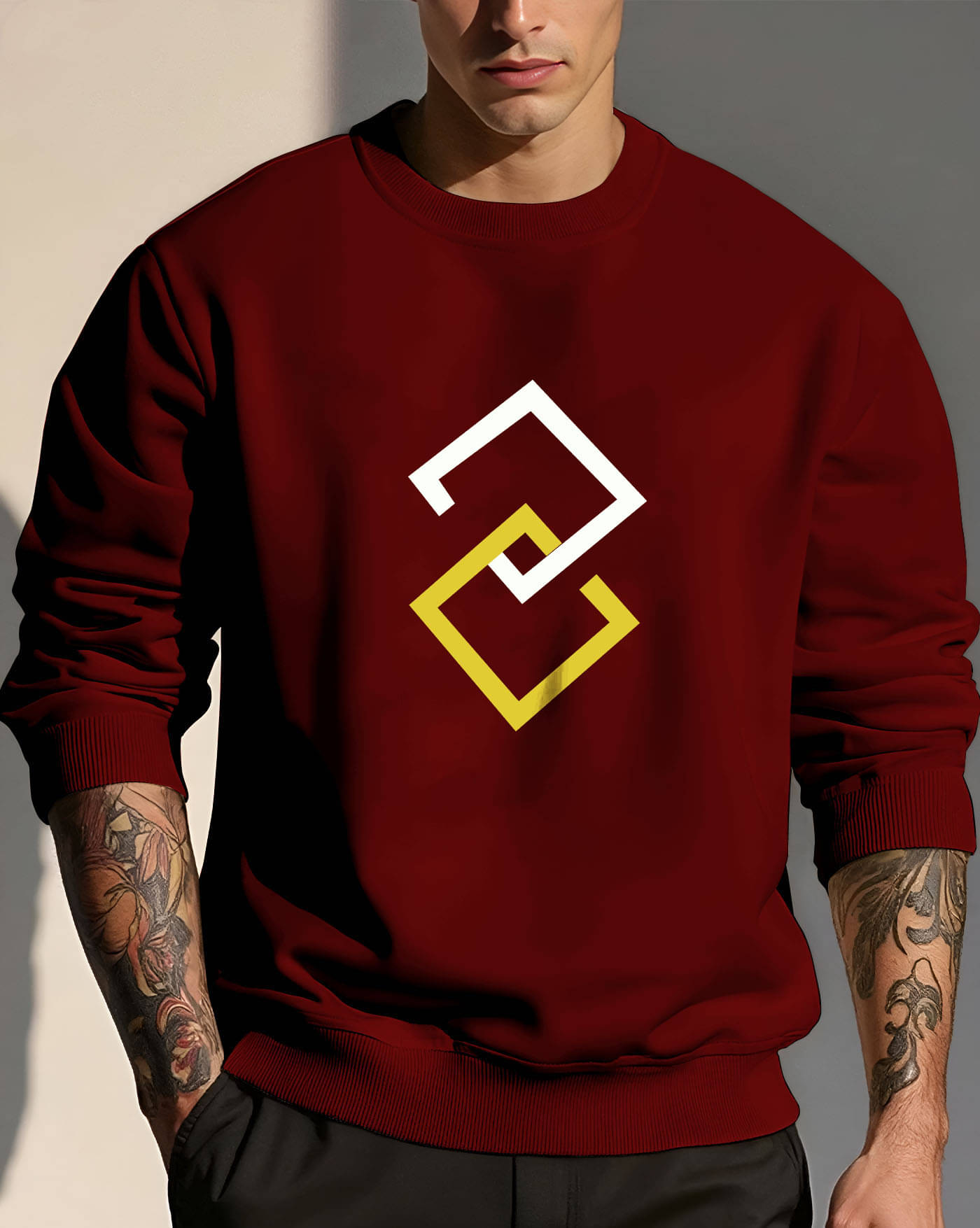 AUSK Fleece Round Neck Men's Sweatshirt - Maroon ( Pack of 1 ) AUSK Fleece Round Neck Men's Sweatshirt - Maroon ( Pack of 1 )