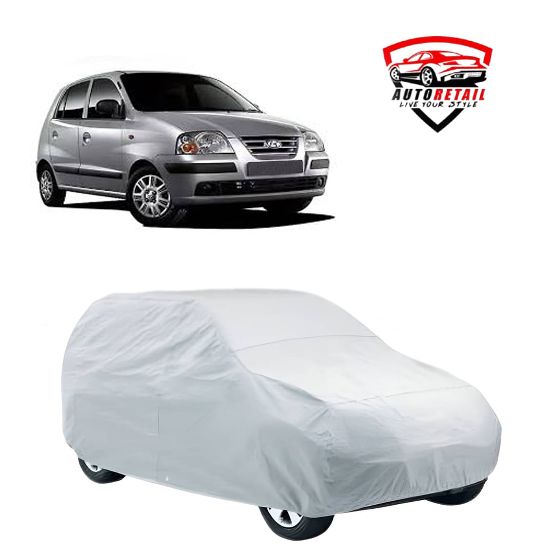     			AutoRetail Car Body Cover for Hyundai Santro Xing [2003-2008] Without Mirror Pocket ( Pack of 1 ) , Silver
