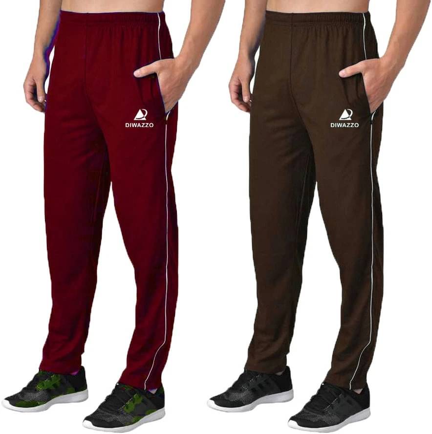     			Diwazzo Multicolor Cotton Men's Trackpants ( Pack of 2 )