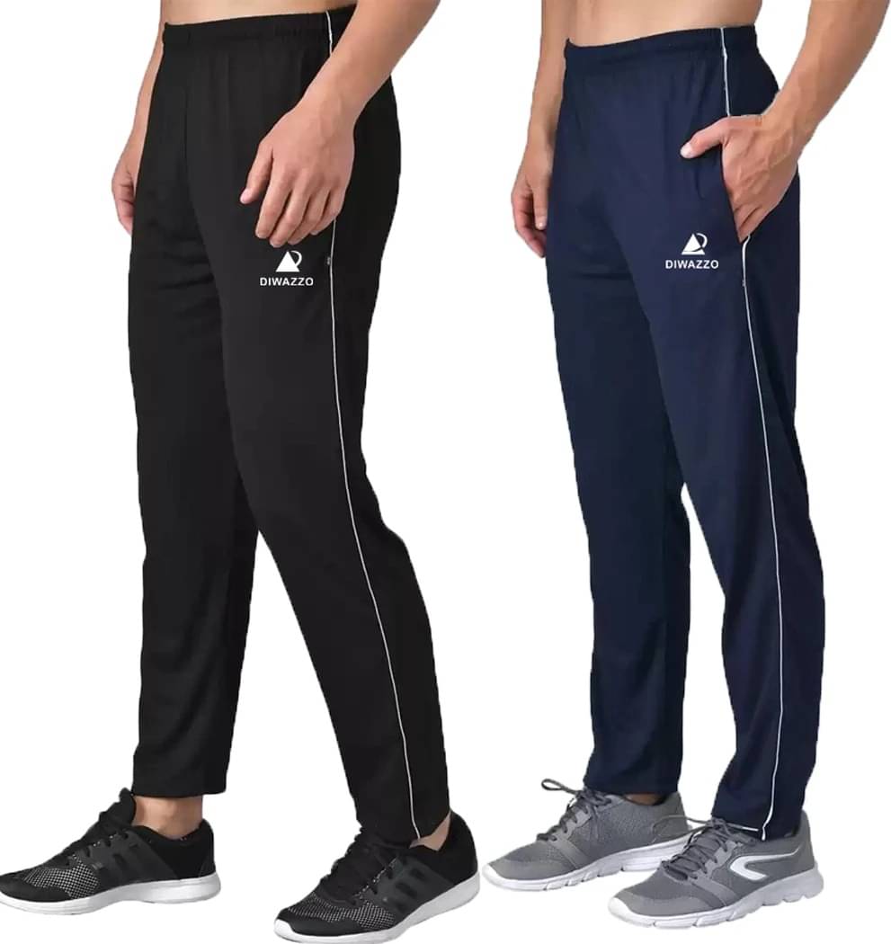     			Diwazzo Multicolor Cotton Men's Trackpants ( Pack of 2 )