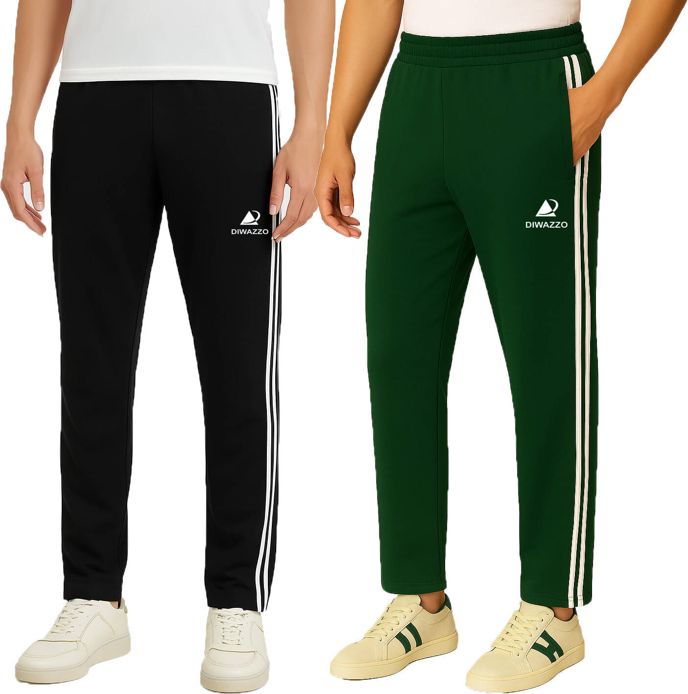     			Diwazzo Multicolor Cotton Men's Trackpants ( Pack of 2 )