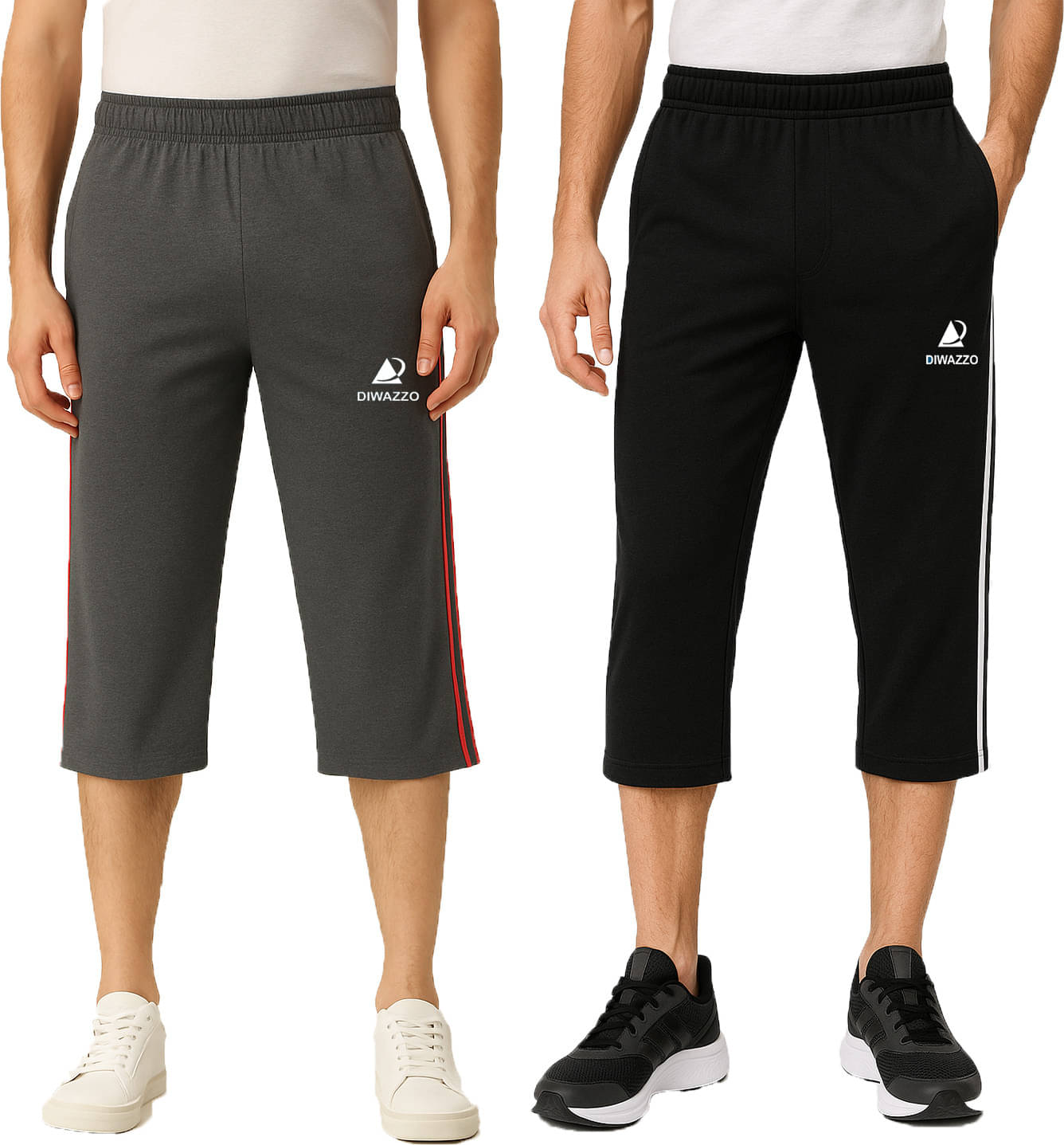 Diwazzo Multicolor Cotton Men's Three-Fourths ( Pack of 2 ) Diwazzo Multicolor Cotton Men's Three-Fourths ( Pack of 2 )