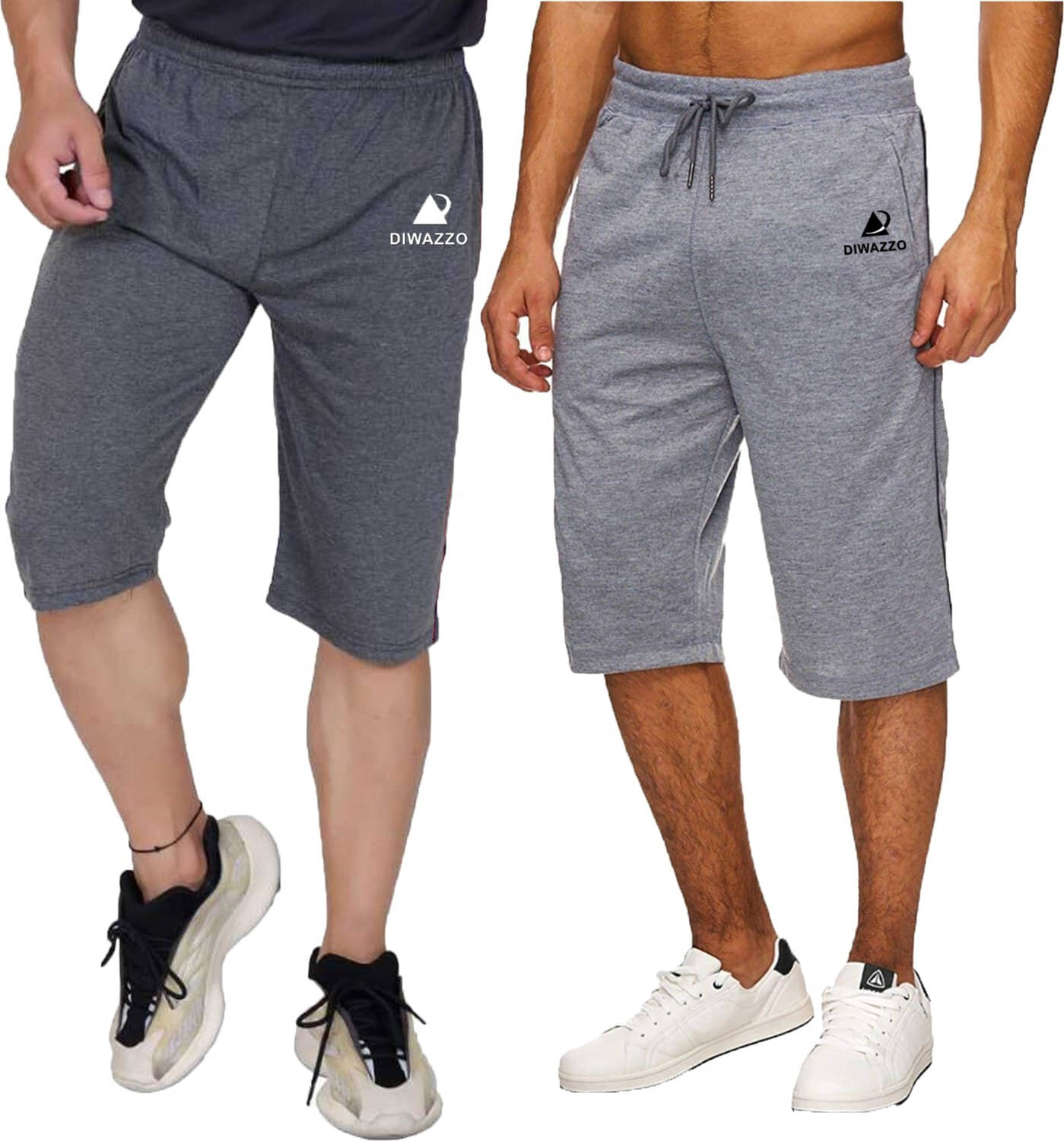     			Diwazzo Multicolor Cotton Men's Three-Fourths ( Pack of 2 )