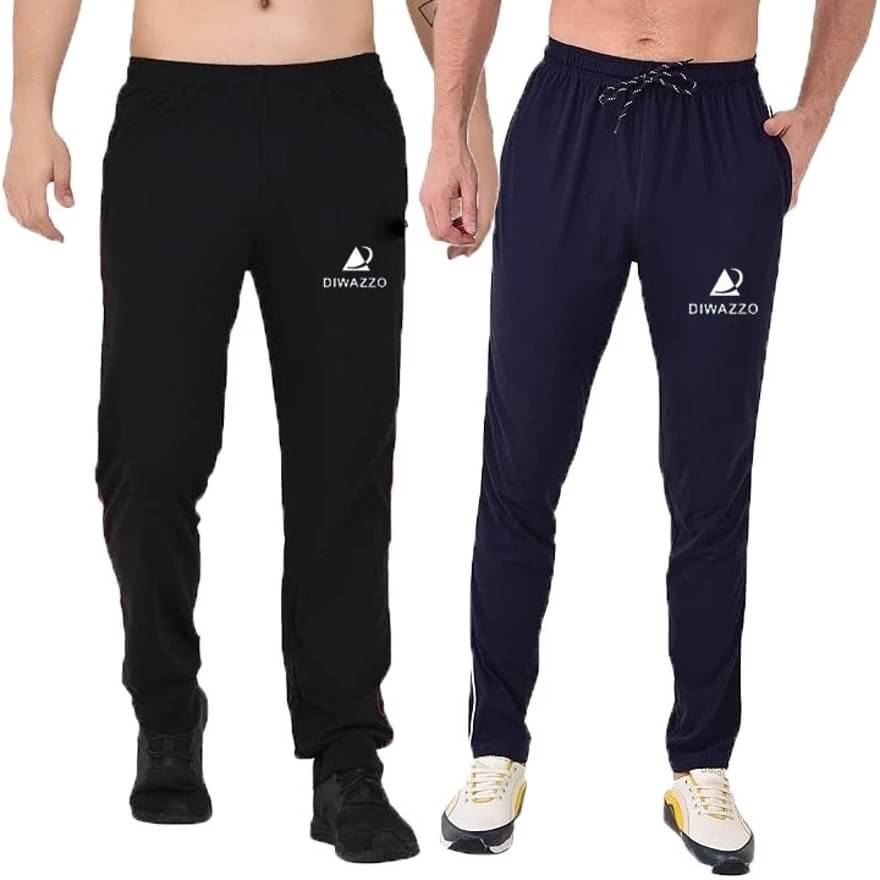     			Diwazzo Multicolor Cotton Men's Trackpants ( Pack of 2 )
