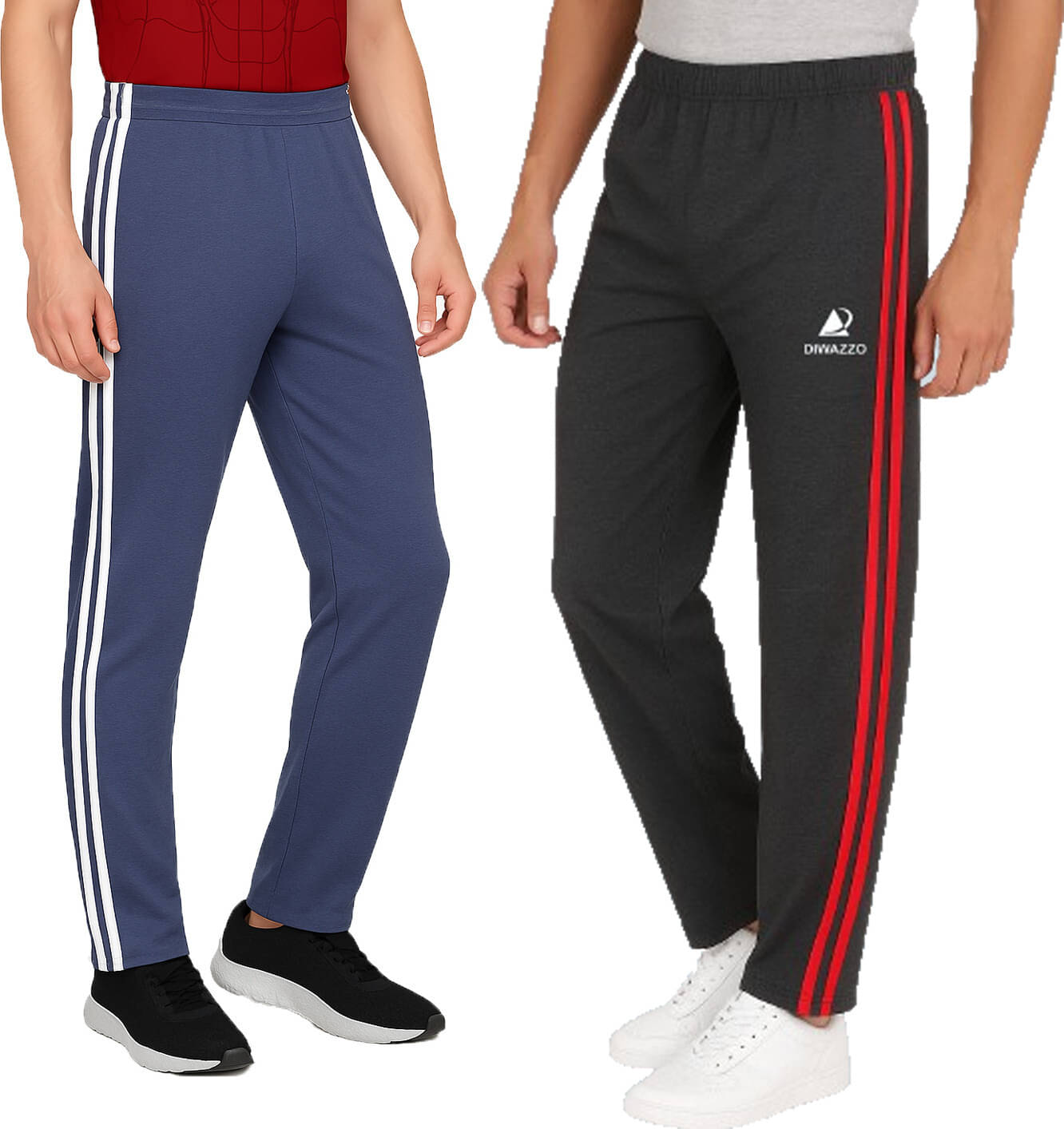 Diwazzo Multicolor Cotton Men's Trackpants ( Pack of 2 ) Diwazzo Multicolor Cotton Men's Trackpants ( Pack of 2 )