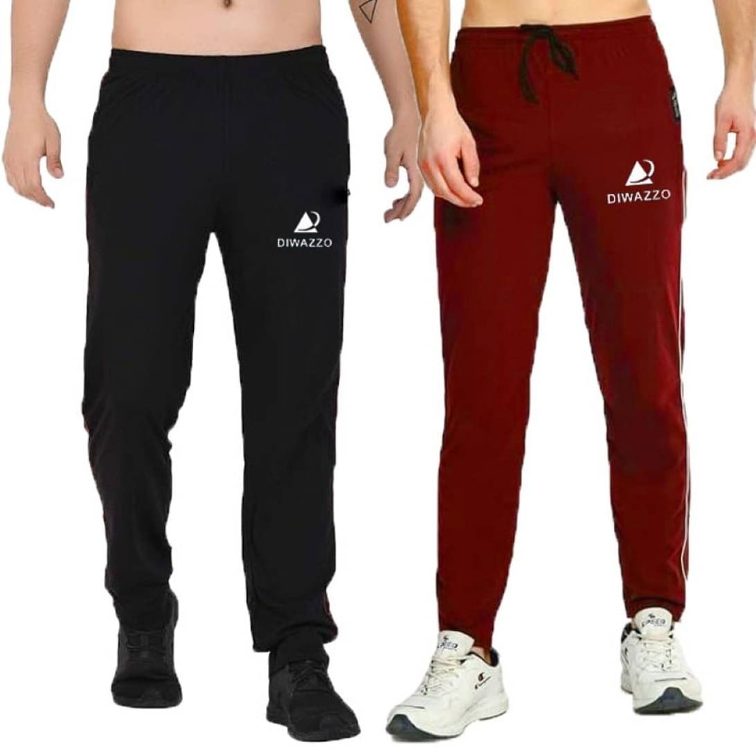     			Diwazzo Multicolor Cotton Men's Trackpants ( Pack of 2 )