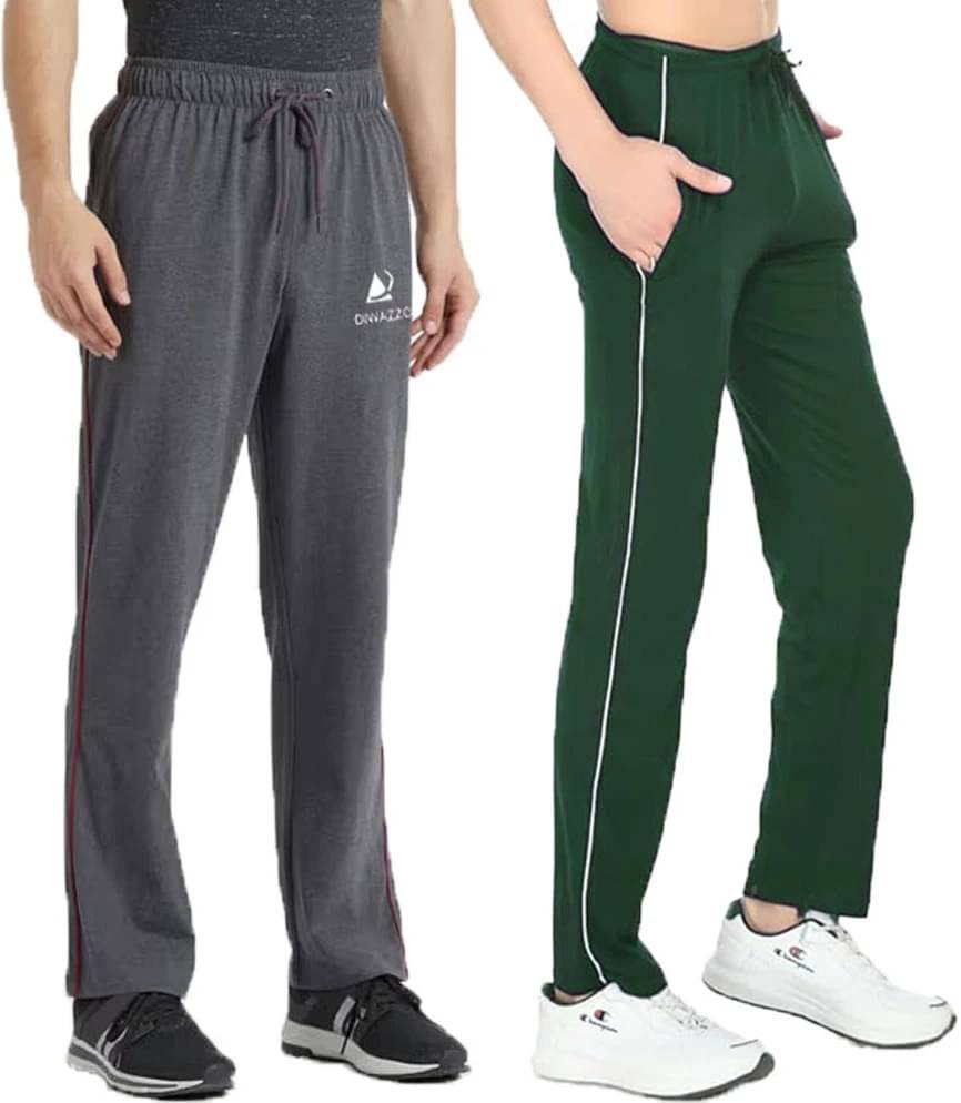 Diwazzo Multicolor Cotton Men's Trackpants ( Pack of 2 ) Diwazzo Multicolor Cotton Men's Trackpants ( Pack of 2 )