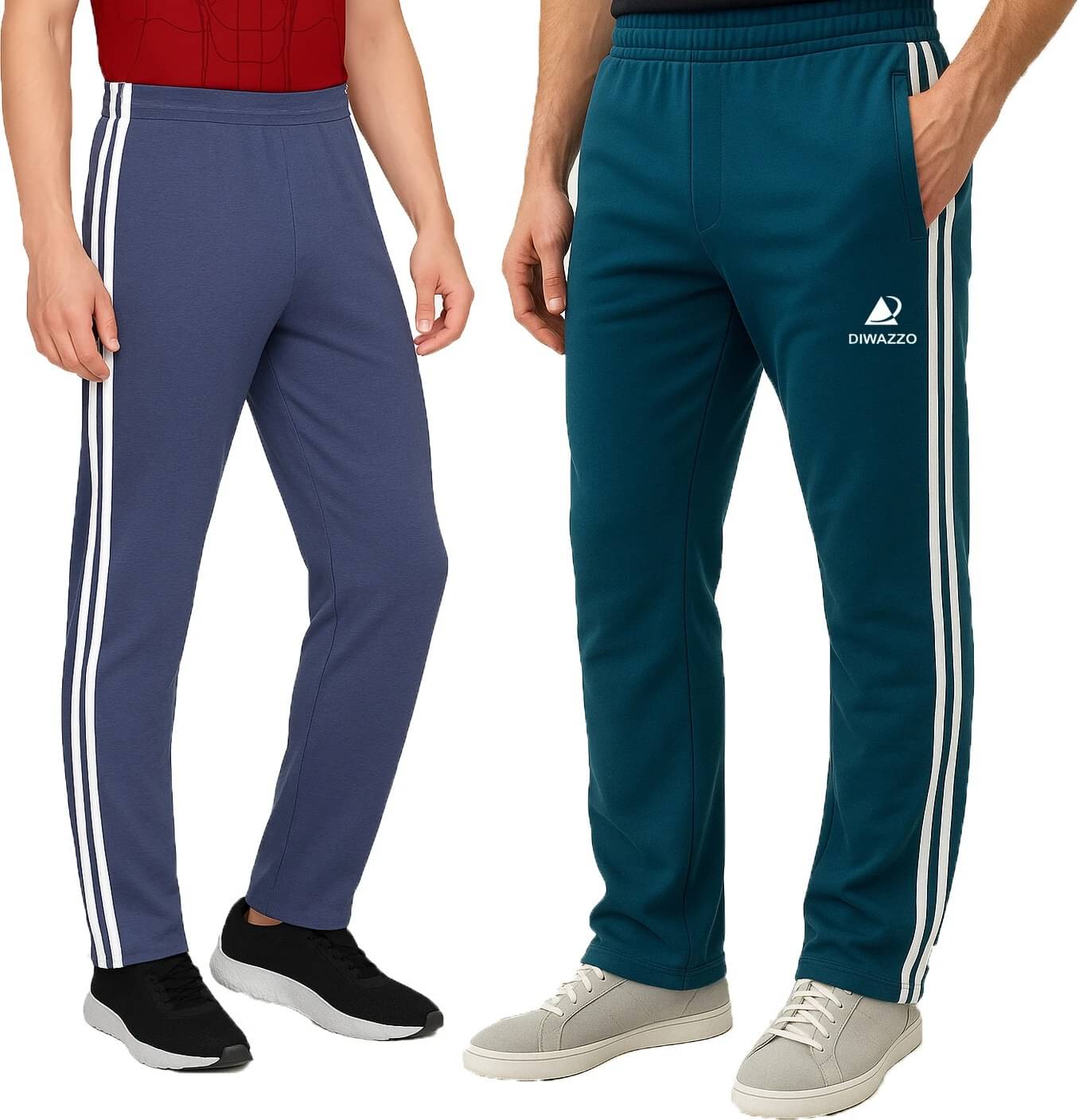 Diwazzo Multicolor Cotton Men's Trackpants ( Pack of 2 ) Diwazzo Multicolor Cotton Men's Trackpants ( Pack of 2 )