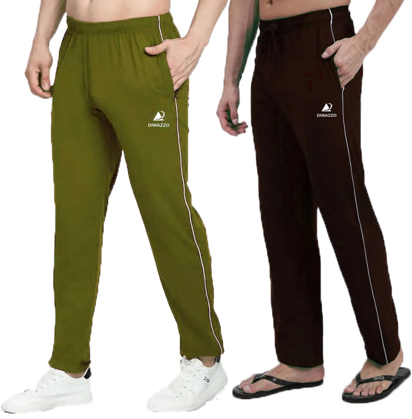 Diwazzo Multicolor Cotton Men's Trackpants ( Pack of 2 )     			Diwazzo Multicolor Cotton Men's Trackpants ( Pack of 2 )