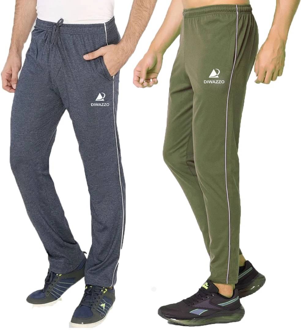     			Diwazzo Multicolor Cotton Men's Trackpants ( Pack of 2 )