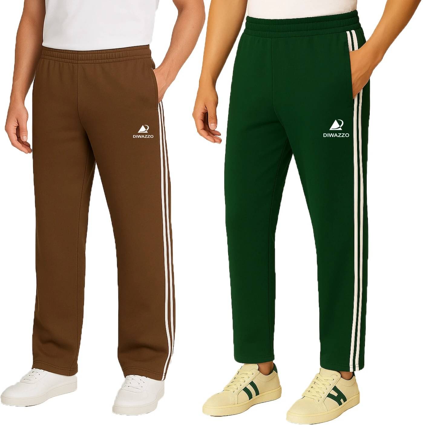    			Diwazzo Multicolor Cotton Men's Trackpants ( Pack of 2 )
