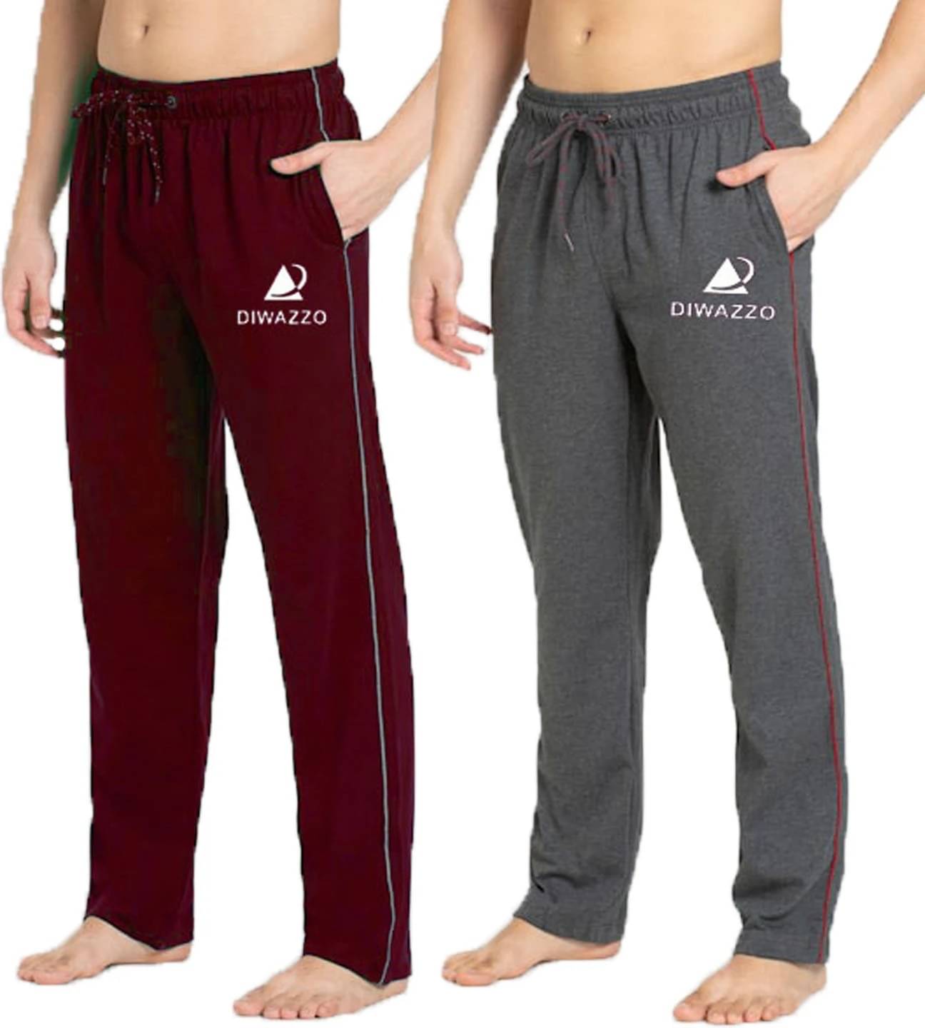 Diwazzo Multicolor Cotton Men's Trackpants ( Pack of 2 ) Diwazzo Multicolor Cotton Men's Trackpants ( Pack of 2 )