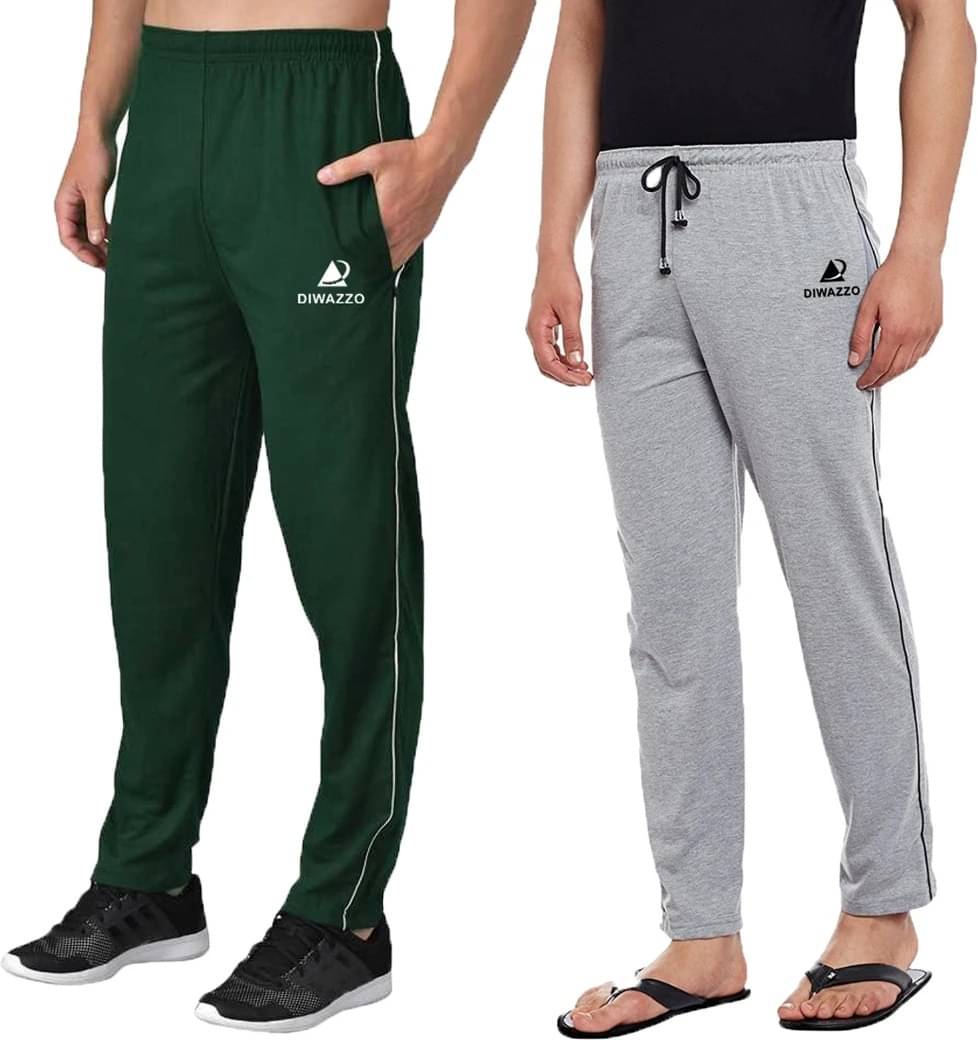 Diwazzo Multicolor Cotton Men's Trackpants ( Pack of 2 ) Diwazzo Multicolor Cotton Men's Trackpants ( Pack of 2 )