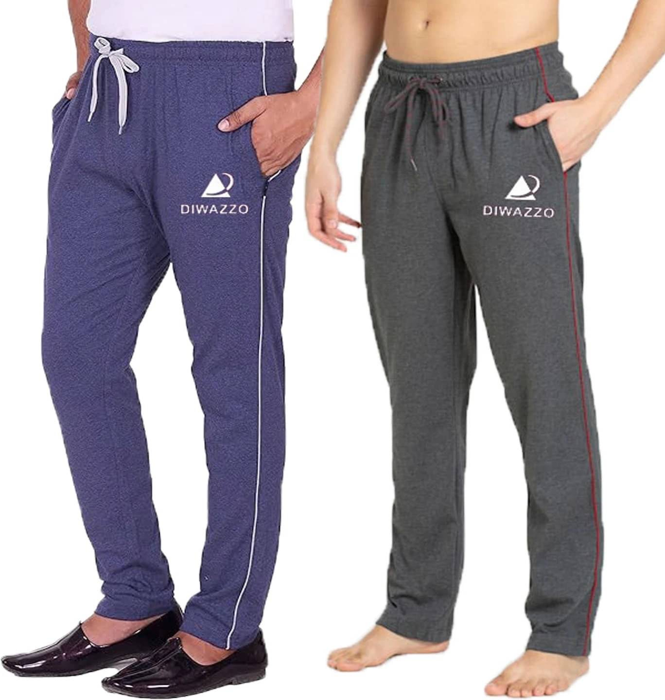 Diwazzo Multicolor Cotton Men's Trackpants ( Pack of 2 ) Diwazzo Multicolor Cotton Men's Trackpants ( Pack of 2 )