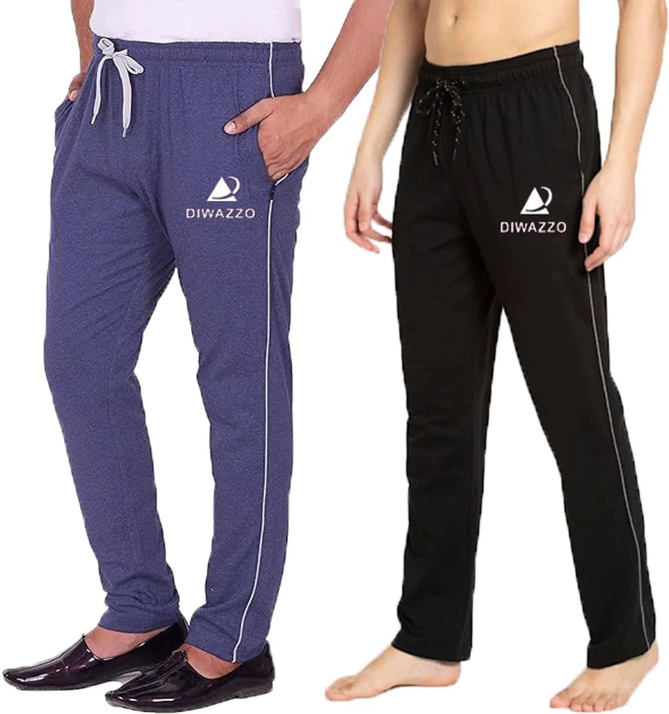 Diwazzo Multicolor Cotton Men's Trackpants ( Pack of 2 ) Diwazzo Multicolor Cotton Men's Trackpants ( Pack of 2 )