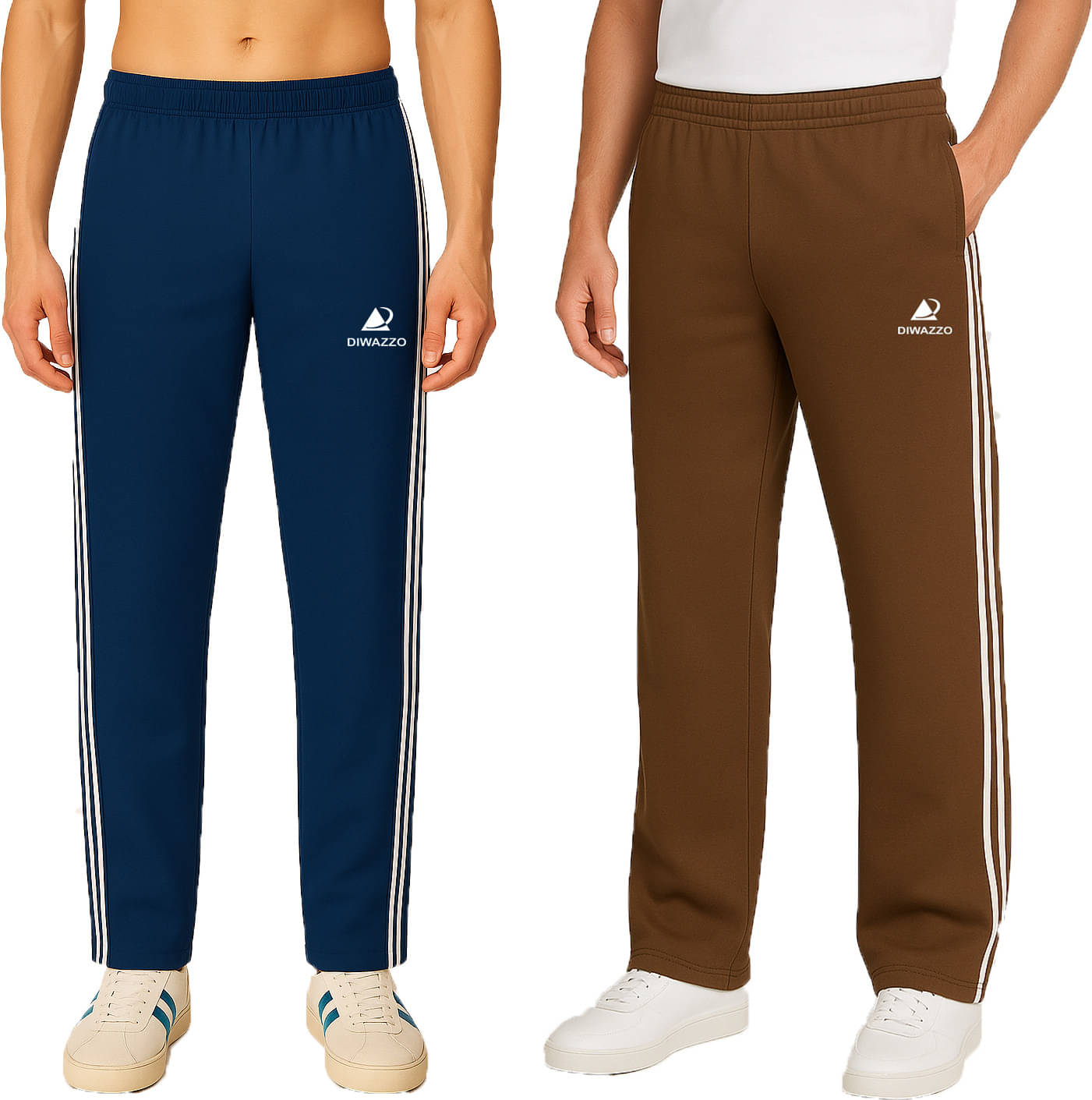 Diwazzo Multicolor Cotton Men's Trackpants ( Pack of 2 ) Diwazzo Multicolor Cotton Men's Trackpants ( Pack of 2 )