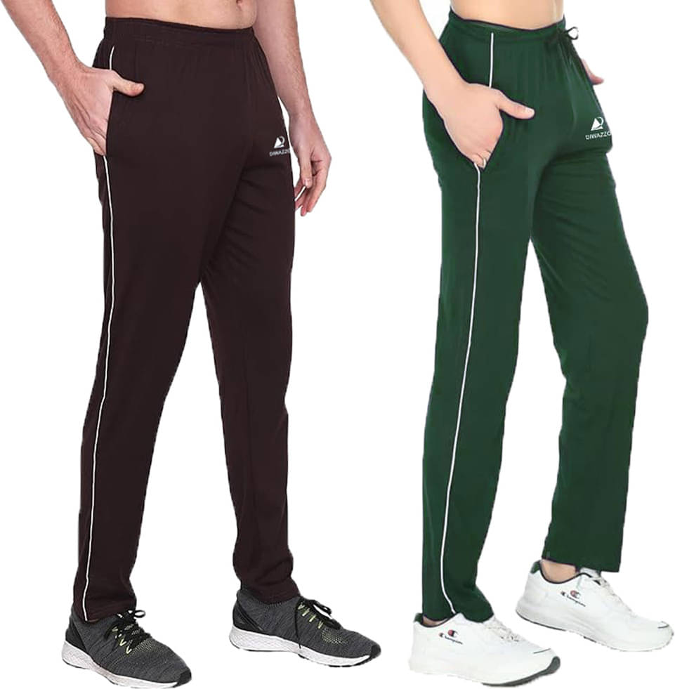 Diwazzo Multicolor Cotton Men's Trackpants ( Pack of 2 ) Diwazzo Multicolor Cotton Men's Trackpants ( Pack of 2 )
