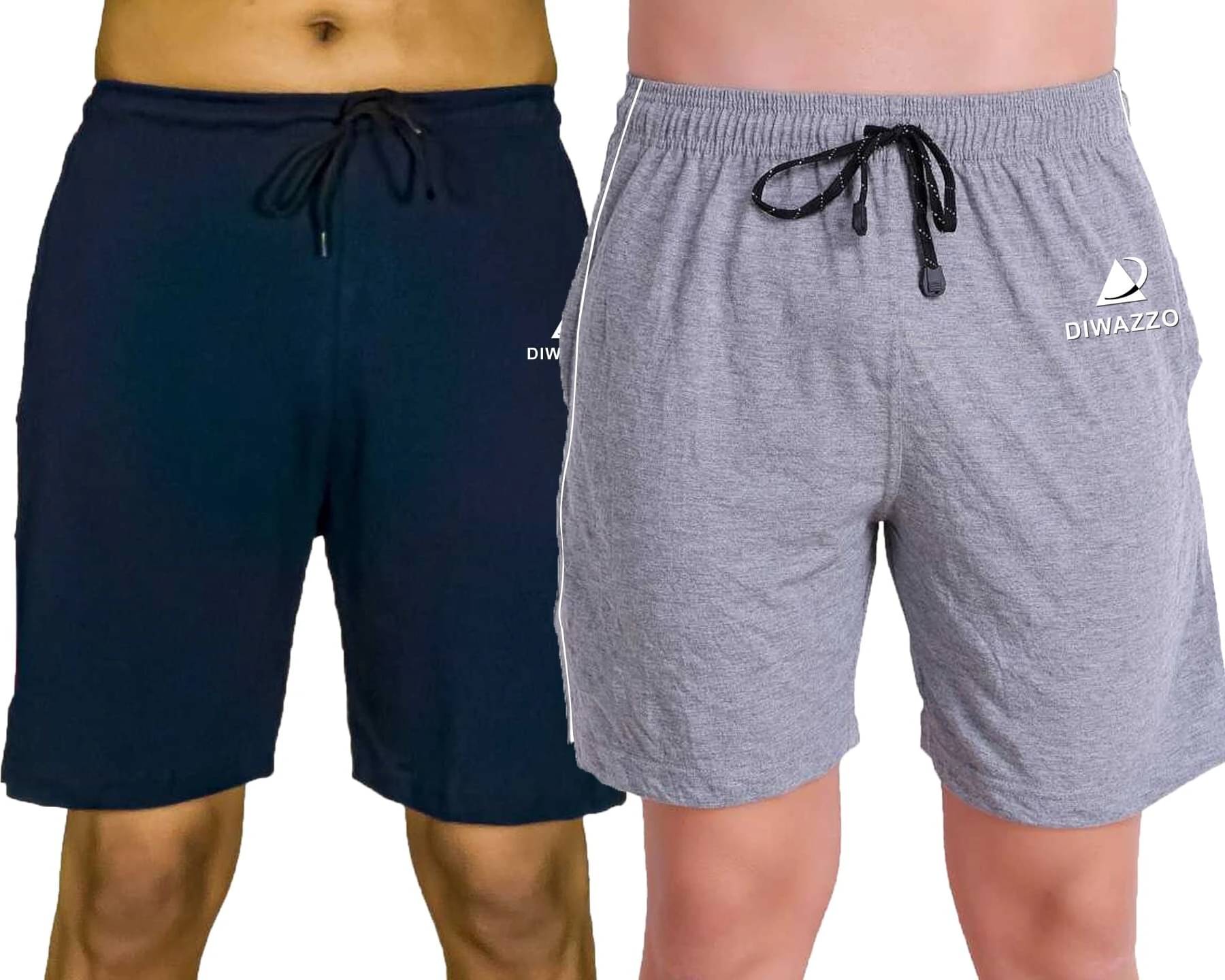 Diwazzo Multicolor Cotton Men's Shorts ( Pack of 2 ) Diwazzo Multicolor Cotton Men's Shorts ( Pack of 2 )