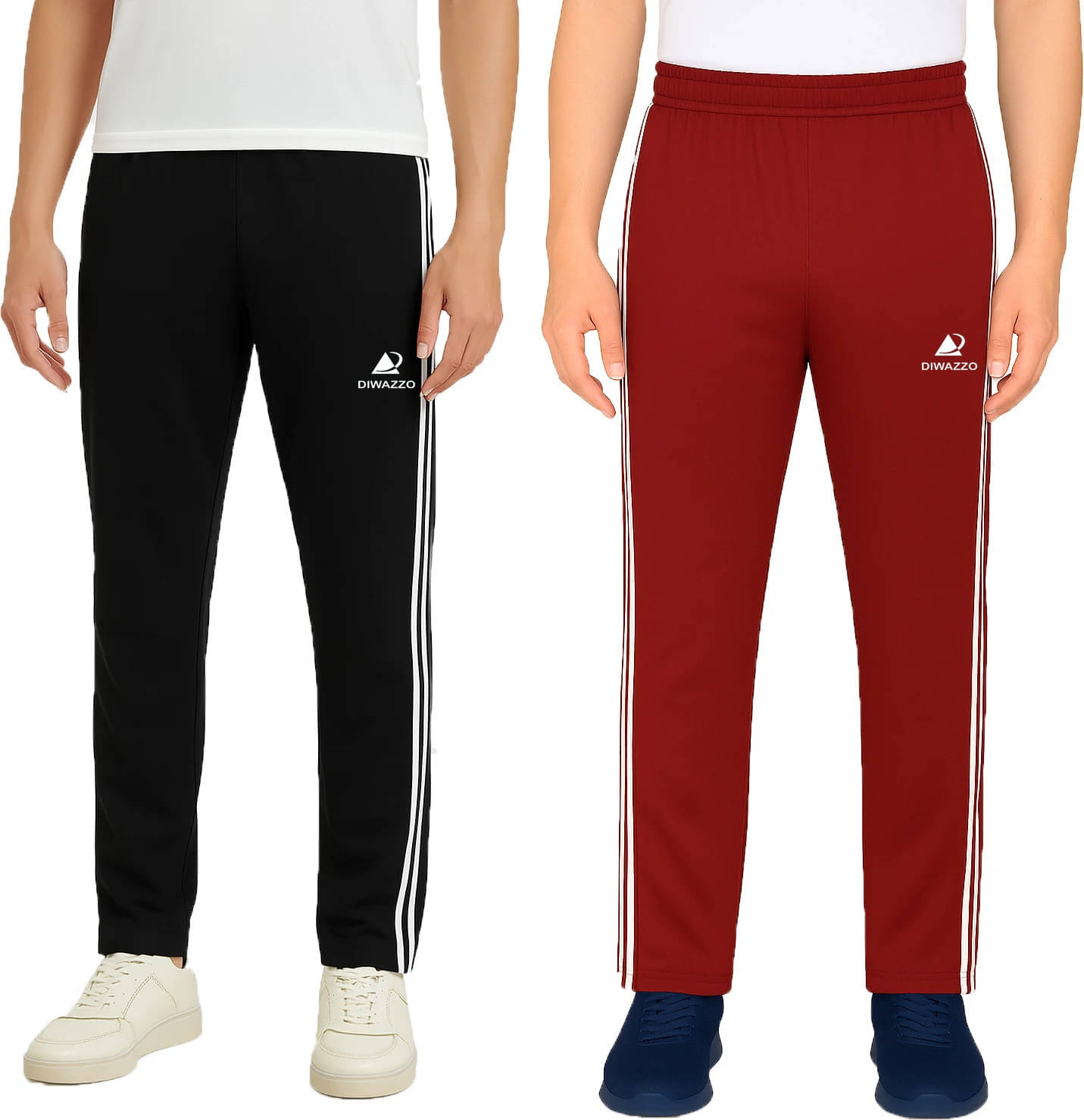 Diwazzo Multicolor Cotton Men's Trackpants ( Pack of 2 ) Diwazzo Multicolor Cotton Men's Trackpants ( Pack of 2 )